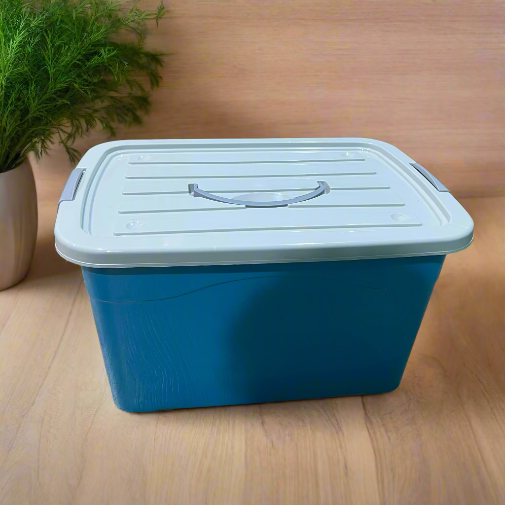 Plastic Multi-color Storage Box With Handle  Large Capacity Plastic Box Household Clothes Toys Storage Container..