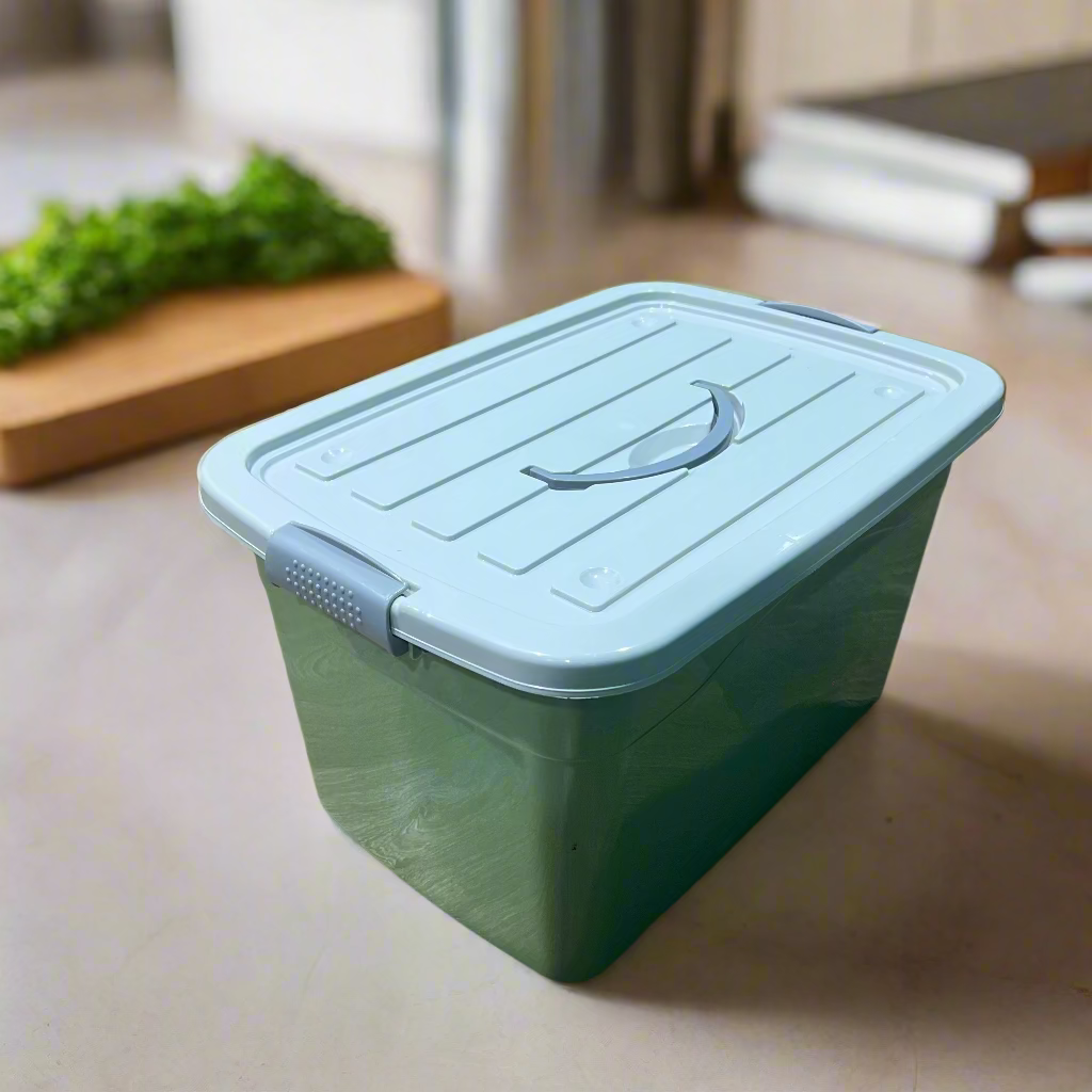 Plastic Multi-color Storage Box With Handle  Large Capacity Plastic Box Household Clothes Toys Storage Container..