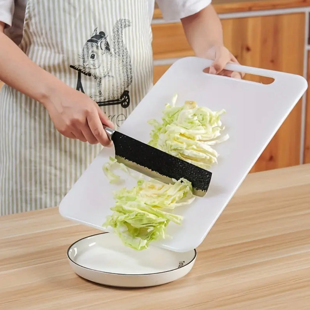 Plastic Cutting Board, Small,Medium,Large Chopping Board, Rolling Knife Board, Household Complementary Food Kitchen Cutting Board - Double-Sided, Suitable for Cutting Vegetables, Fruits, and Meat in the Kitchen, Will Not Slip