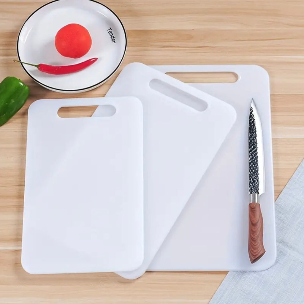 Plastic Cutting Board, Small,Medium,Large Chopping Board, Rolling Knife Board, Household Complementary Food Kitchen Cutting Board - Double-Sided, Suitable for Cutting Vegetables, Fruits, and Meat in the Kitchen, Will Not Slip