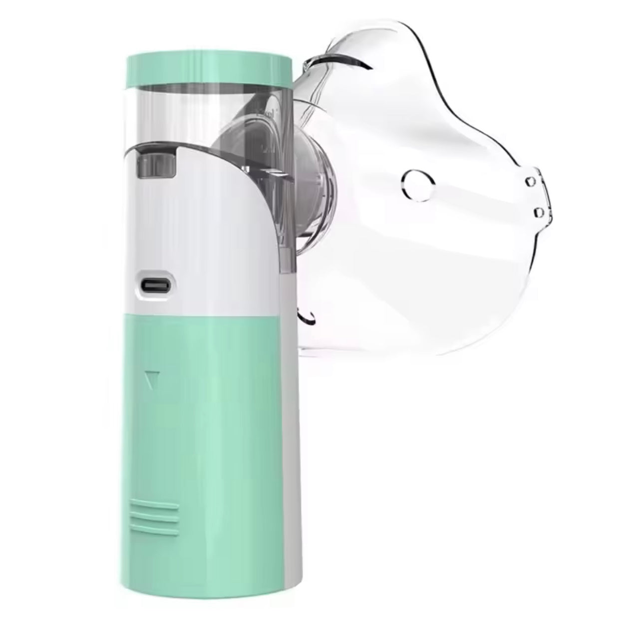 Portable Mesh Nebulizer, One-Button Operation, Silent Operation, High Nebulization Rate, Medical Grade Materials, USB, White