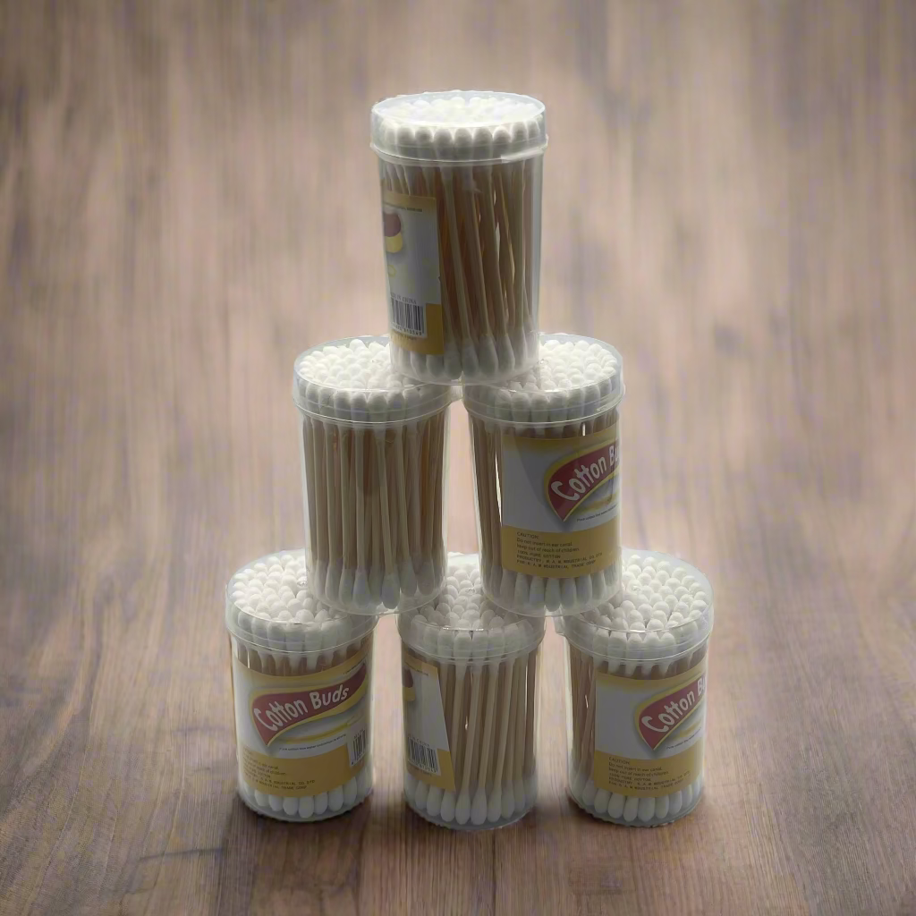 Disposable Double-Ended Cotton Swabs for Ear Cleaning, Available in 1 Packs of 60 ps, Suitable for Makeup Application.