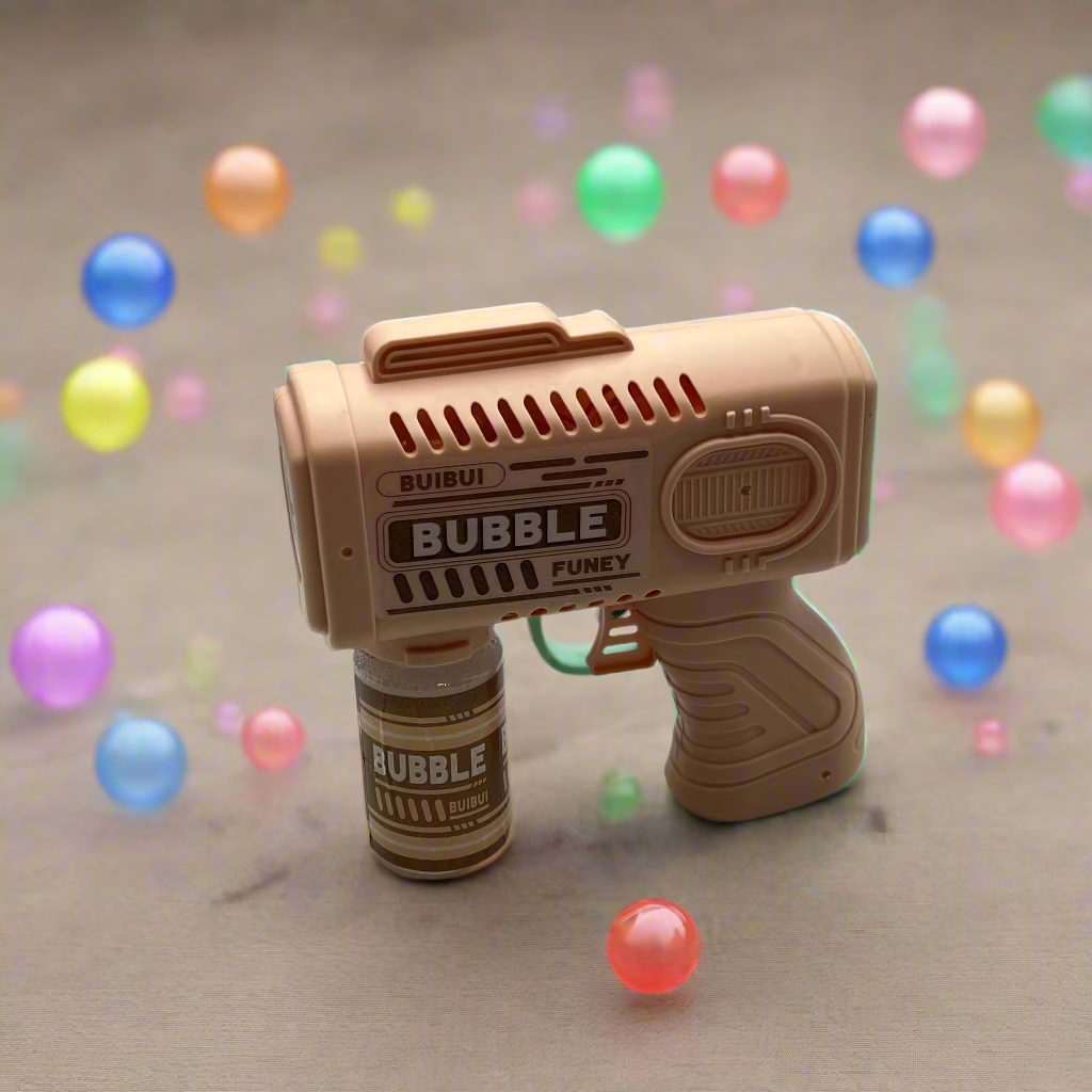 1p Handheld Fully Automatic Bubble - Multi-Hole Bubble Machine with Vibrant Colors, High Output (Excluding Soap & Batteries), Perfect for Outdoor Play & Bubble Blowing Fun, Outdoor Play Equipment ,Plastic Bubble Gun, Bubble Gun Machine