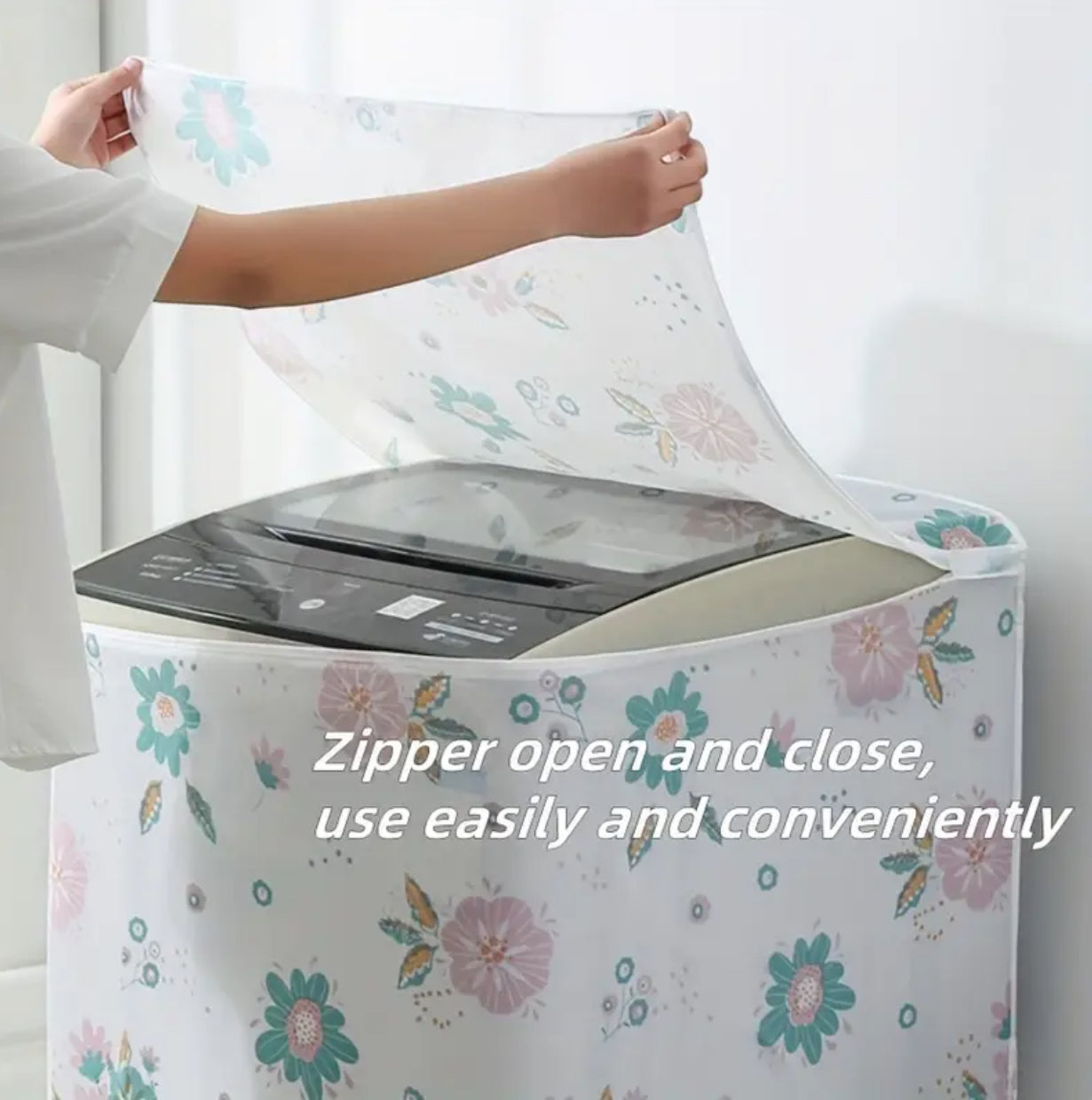 Stylish Floral & Geometric Washing Machine Cover – Durable Dust & Fade-Resistant Shield
