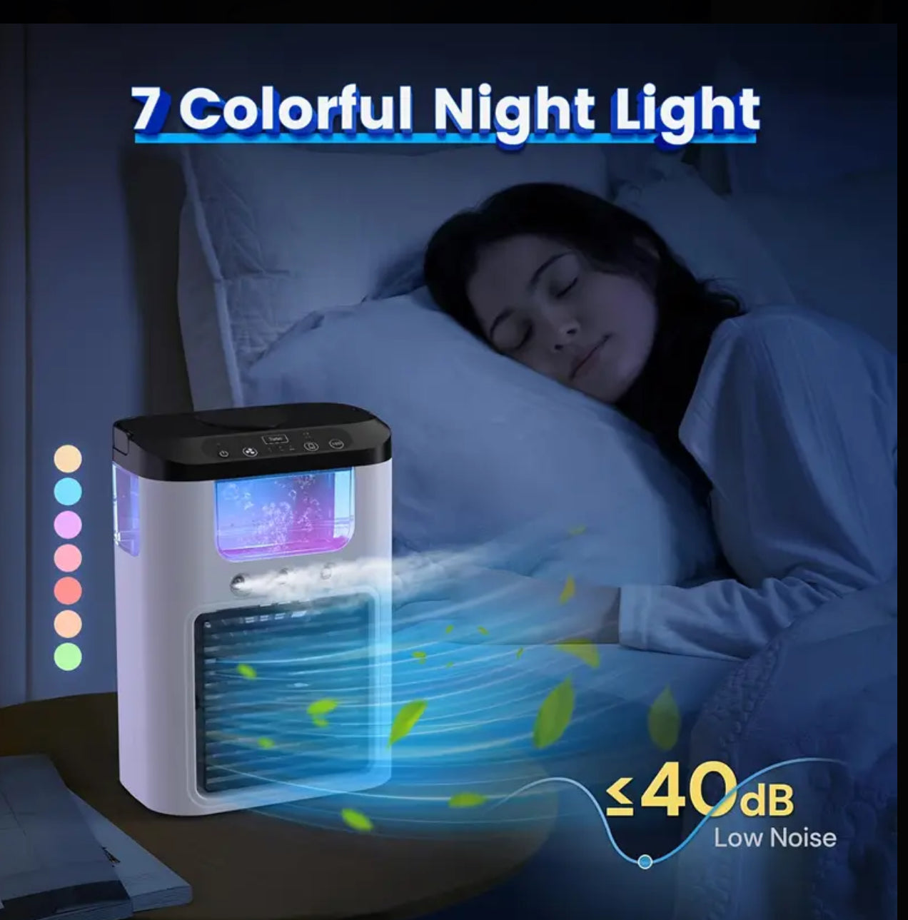 جديد 3 في 1 مرطب مروحة Mini المحمولة للمنزل استخدم USB Mini Fan LED LEG NIGHT WATE