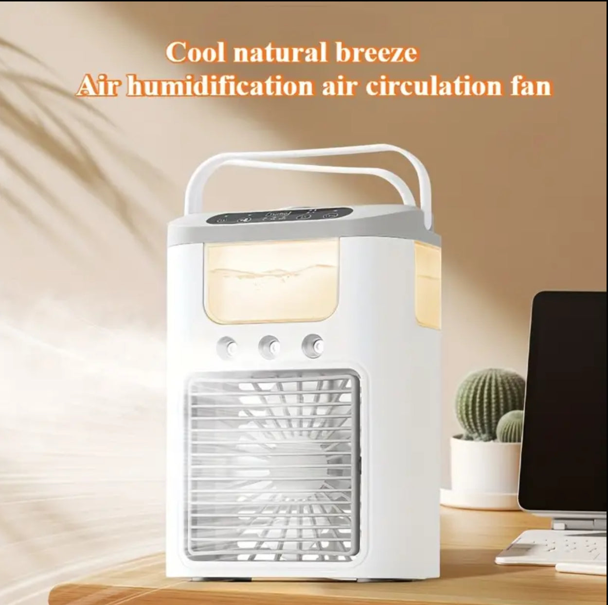 Mini Humidifier Fan New 3 In 1 Portable Mini Fan Humidifier For Home Use USB Mini Fan LED
