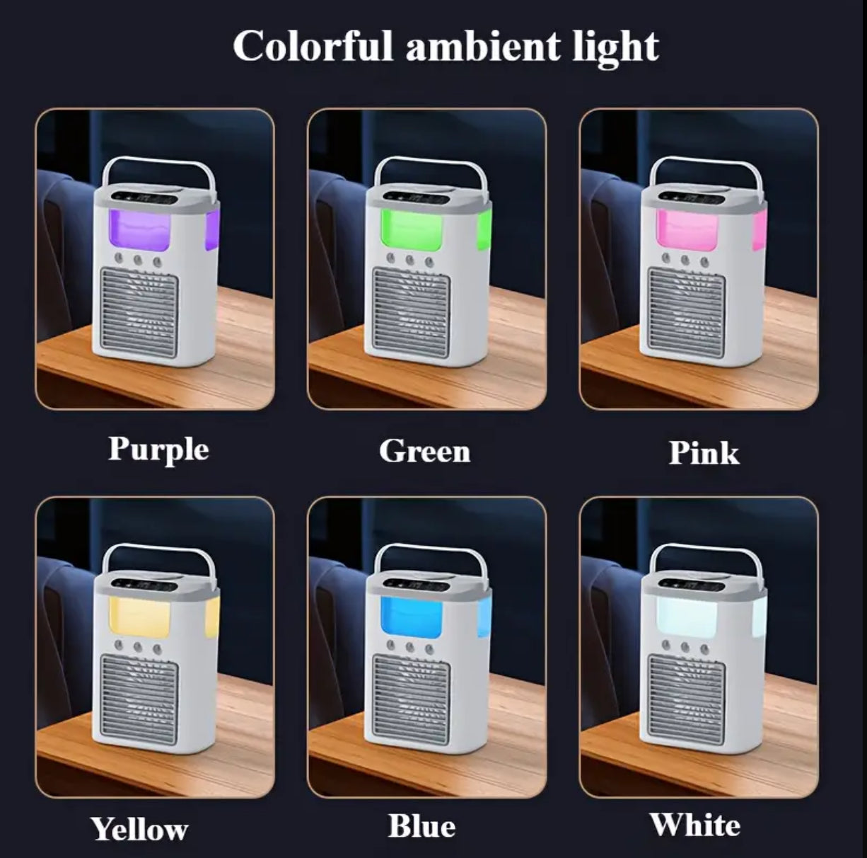 جديد 3 في 1 مرطب مروحة Mini المحمولة للمنزل استخدم USB Mini Fan LED LEG NIGHT WATE