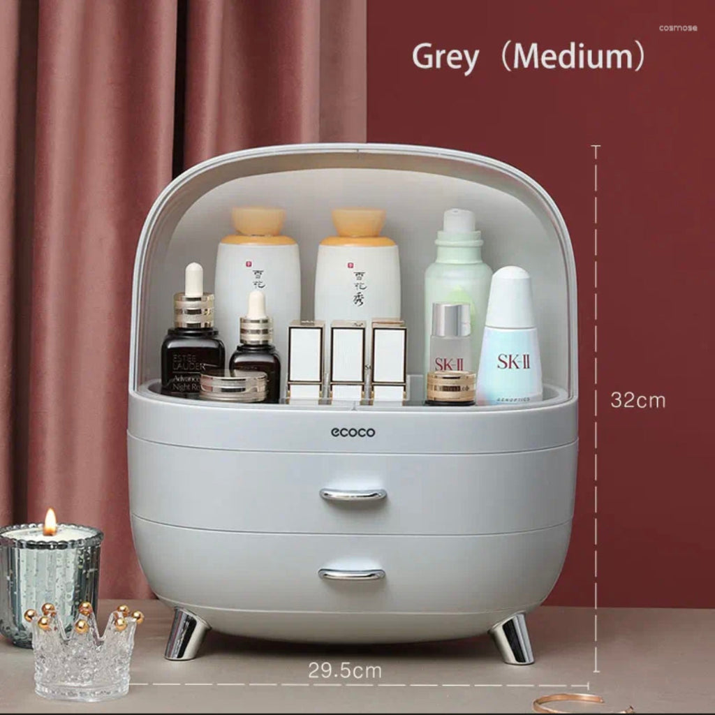 Ecoco Large-Capacity Cosmetic Storage Box – Dustproof & Waterproof Makeup Organizer