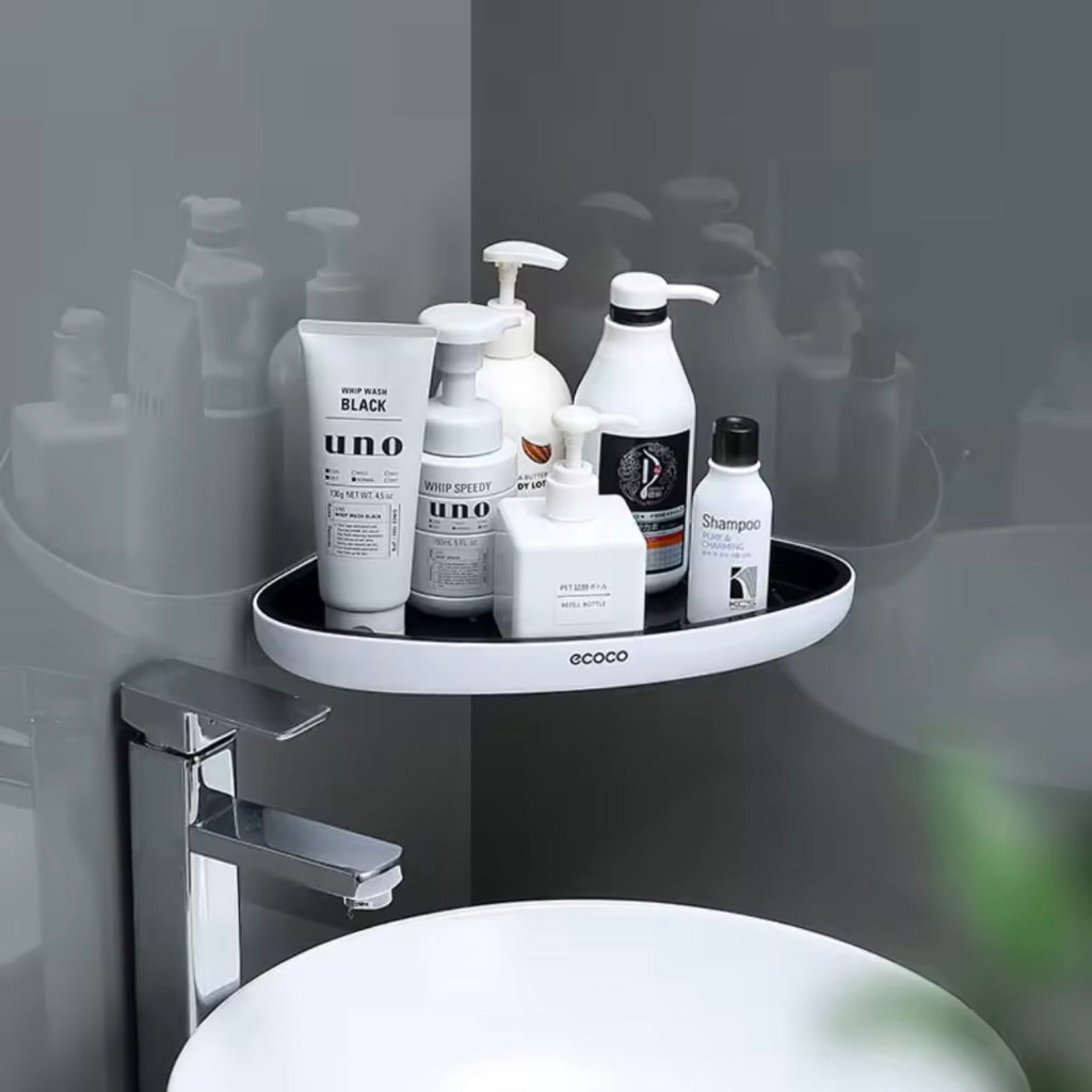 Ecoco Corner Bathroom Shelf – No-Drill Wall-Mounted Shower Organizer