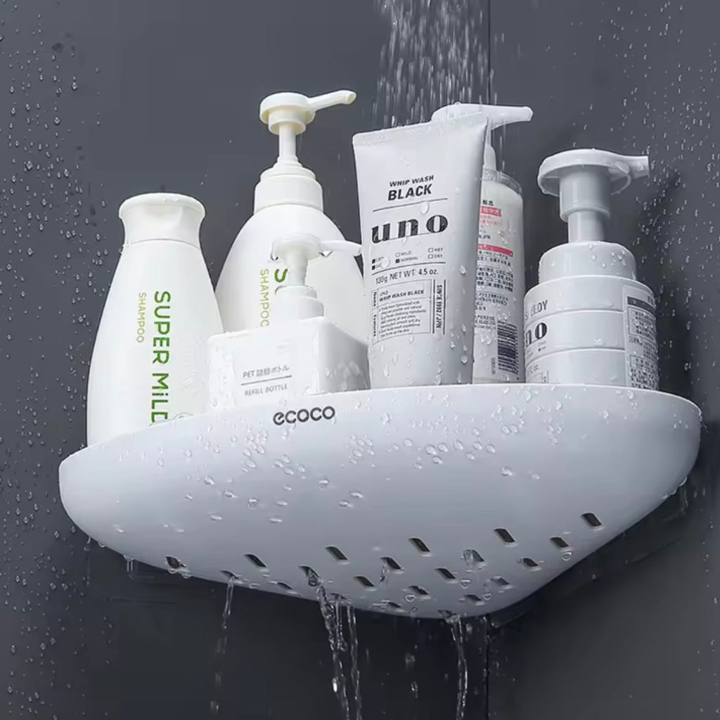 Ecoco Corner Bathroom Shelf – No-Drill Wall-Mounted Shower Organizer