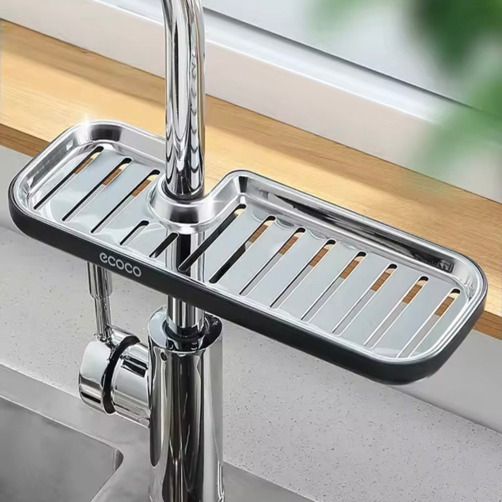 Ecoco Stainless Steel Faucet Shelf – Multi-Functional Kitchen Sink Storage Rack