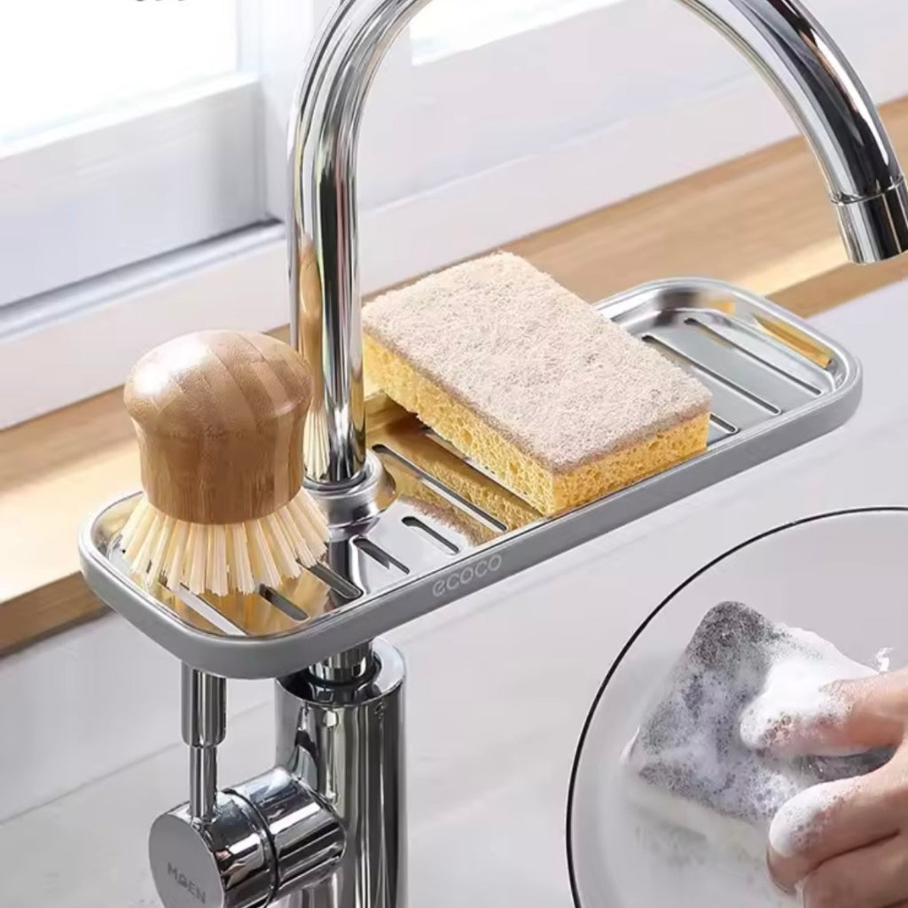 Ecoco Stainless Steel Faucet Shelf – Multi-Functional Kitchen Sink Storage Rack