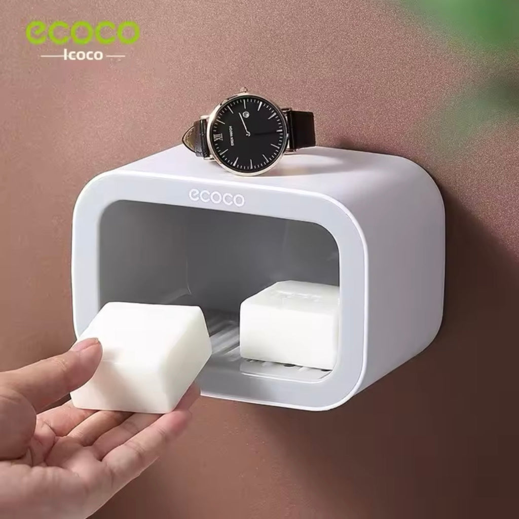 Single-Layer Soap Dish Bathroom Wall-Mounted Storage Rack No Punching No Nail Suction Cup Creative Draining Soap Box Home Goods