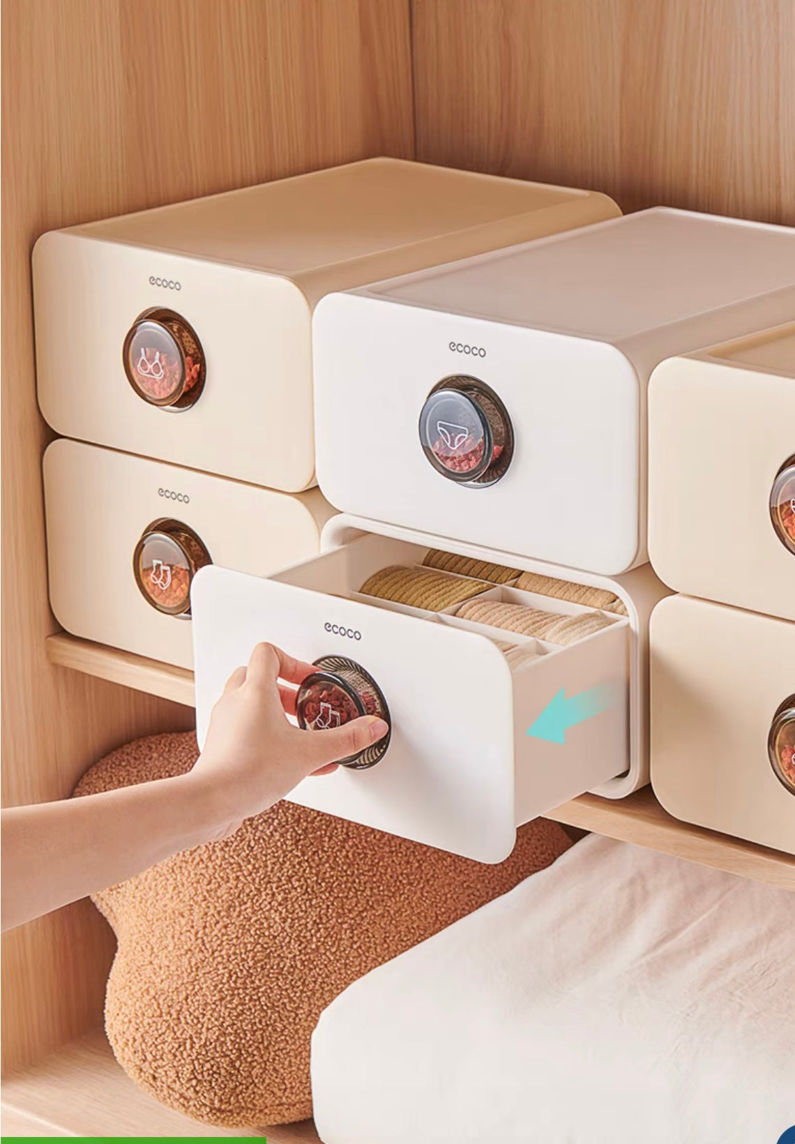 Socks storage box home closet underwear socks intimate apparel drawer divider organizer deodorant de-mite 3 in 1 goddess
