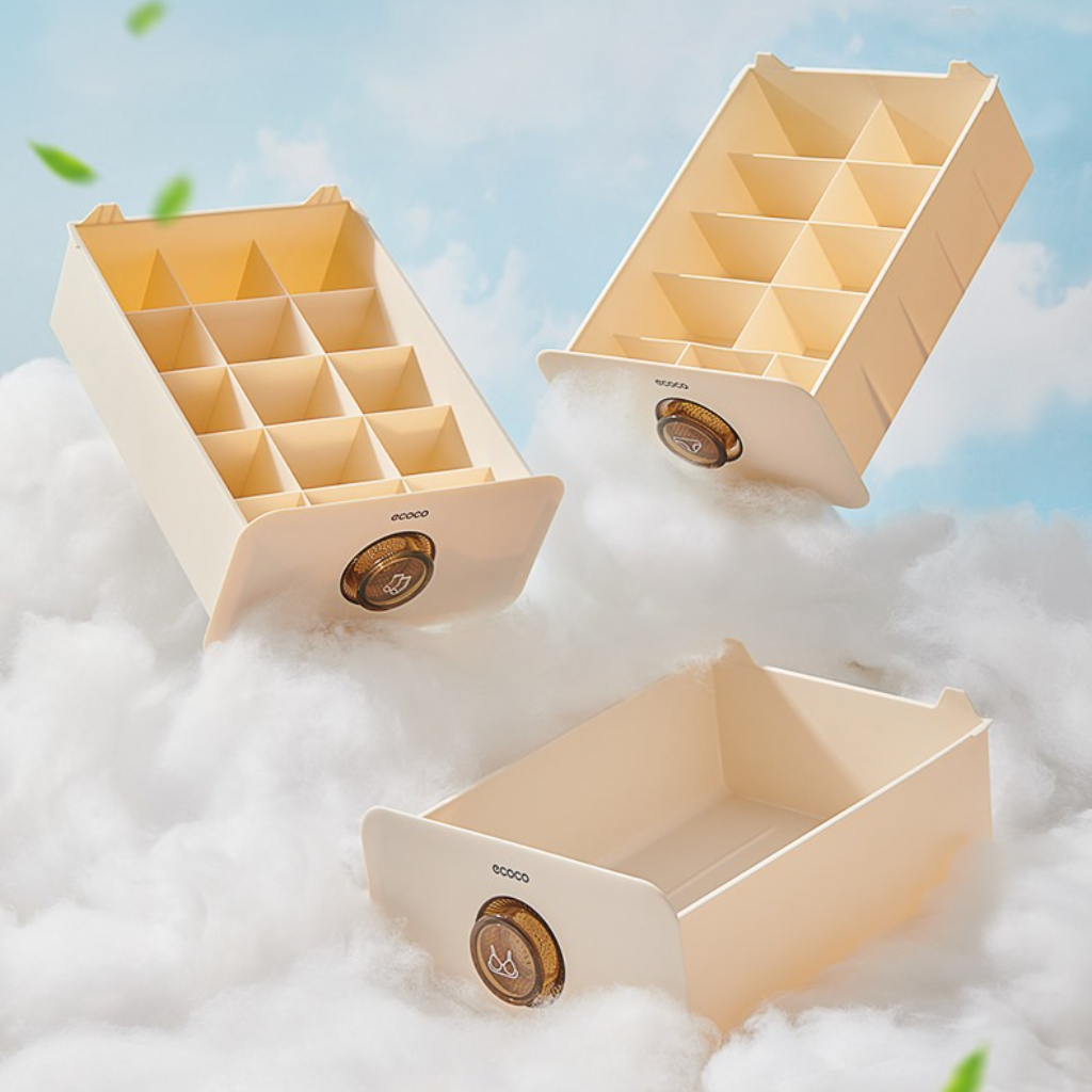 Ecoco Underwear & Clothing Storage Box – Portable, Mildew-Proof Drawer Organizer