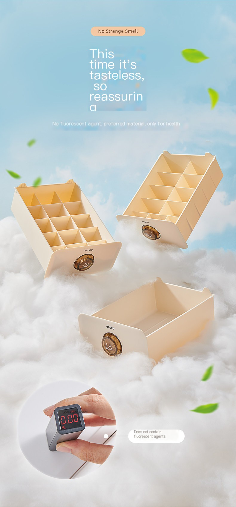 Underwear Storage Box Creative Home portable Wardrobe Storage Mildew Proof Socks Personal Clothing Drawer Separation deodorant de-mite Sorting Box