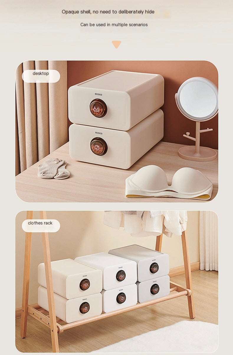 Bra Storage Box Creative Home portable Wardrobe Storage Mildew Proof Socks,Under wear Personal Clothing Drawer Separation Sorting Box deodorant de-mite