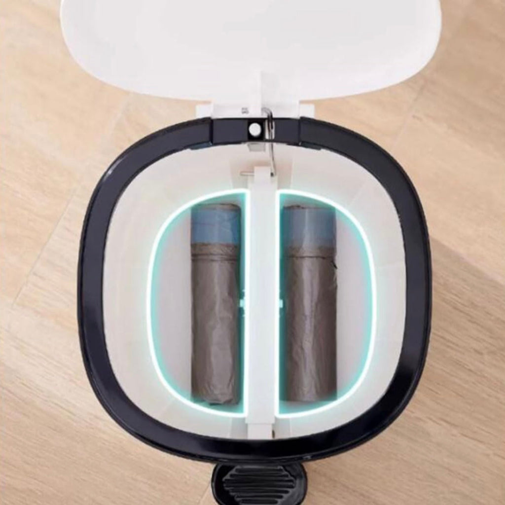 سلة المهملات بدواسة القدم الحديثة البسيطة من إيكوكو مع غطاء - سماد منزلي وصندوق نفايات