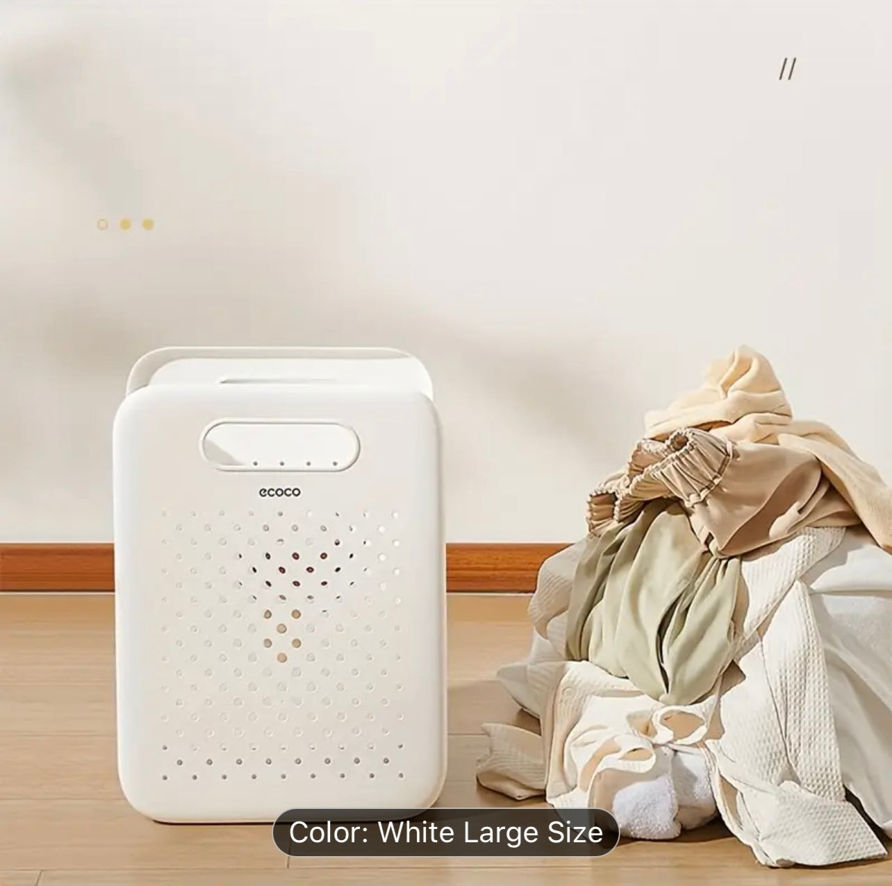 Multi-Functional Foldable Laundry Basket with Side Pocket - Durable Plastic, Wall-Mountable & Freestanding Design for Efficient Storage - Ideal for Bathroom, Bedroom, Dorms & TravelBathroom Organizer|Modern Laundry Basket
