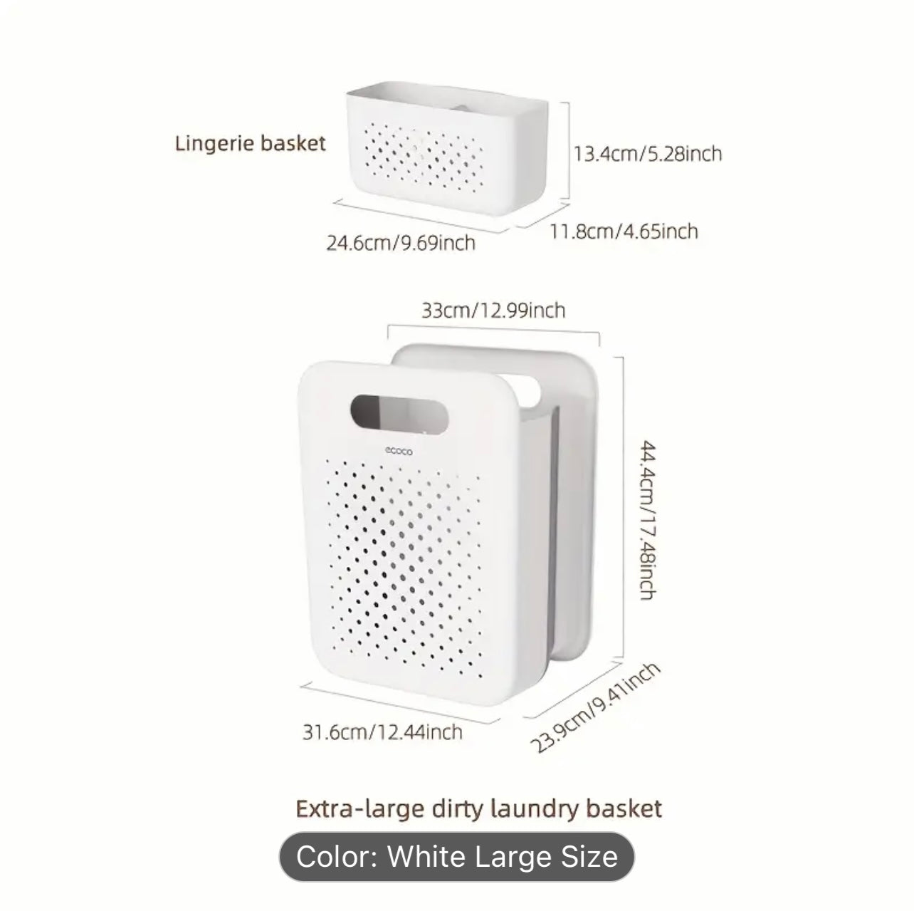Multi-Functional Foldable Laundry Basket with Side Pocket - Durable Plastic, Wall-Mountable & Freestanding Design for Efficient Storage - Ideal for Bathroom, Bedroom, Dorms & TravelBathroom Organizer|Modern Laundry Basket
