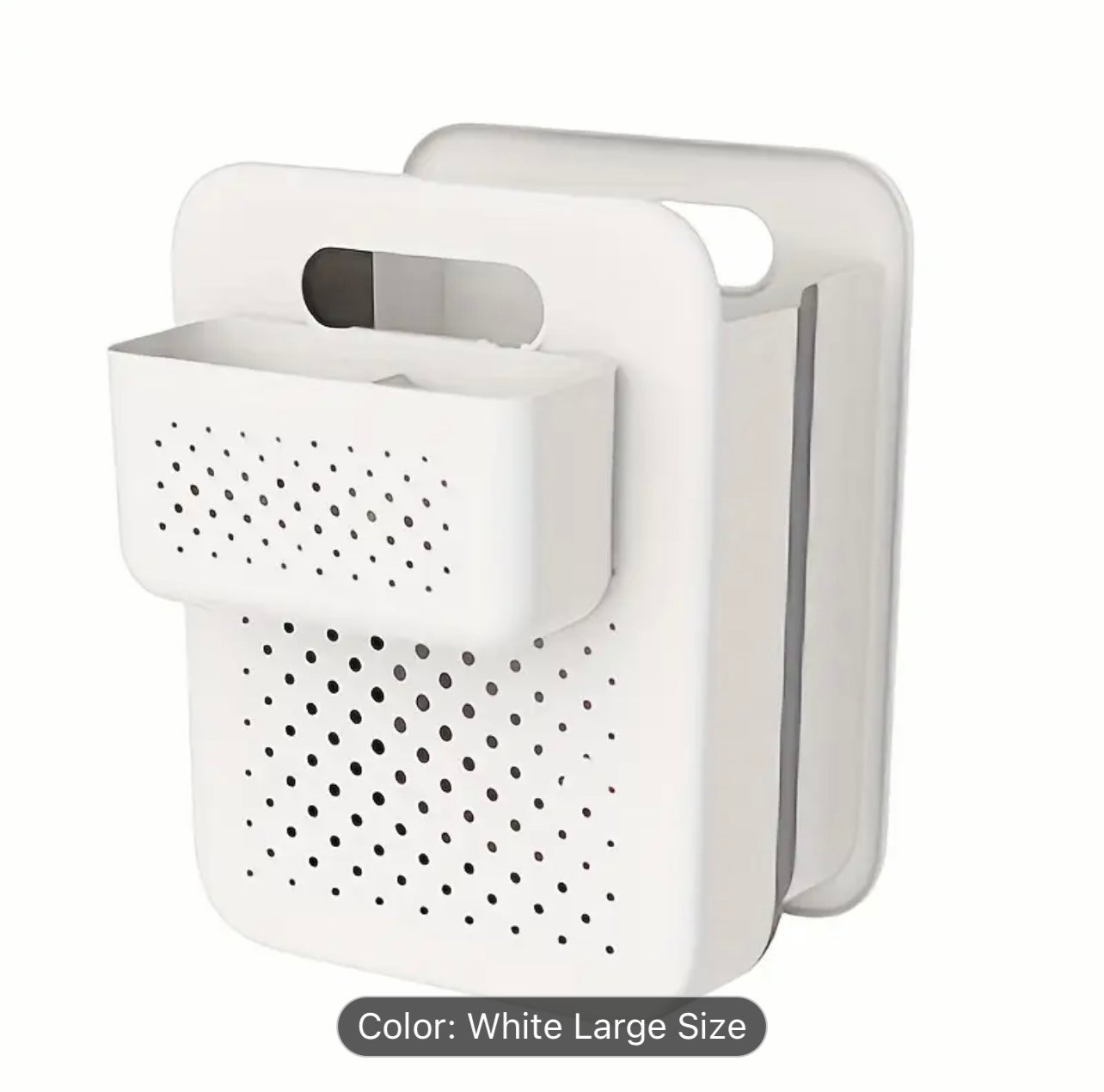 Multi-Functional Foldable Laundry Basket with Side Pocket - Durable Plastic, Wall-Mountable & Freestanding Design for Efficient Storage - Ideal for Bathroom, Bedroom, Dorms & TravelBathroom Organizer|Modern Laundry Basket
