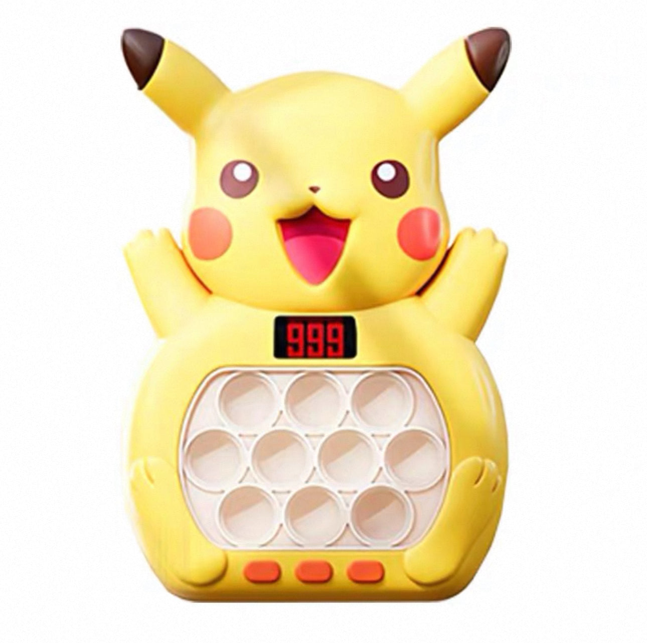 Pokemon Pikachu Quick Push Game Console تم ترقيته Fingertip Press It Compety Squeez