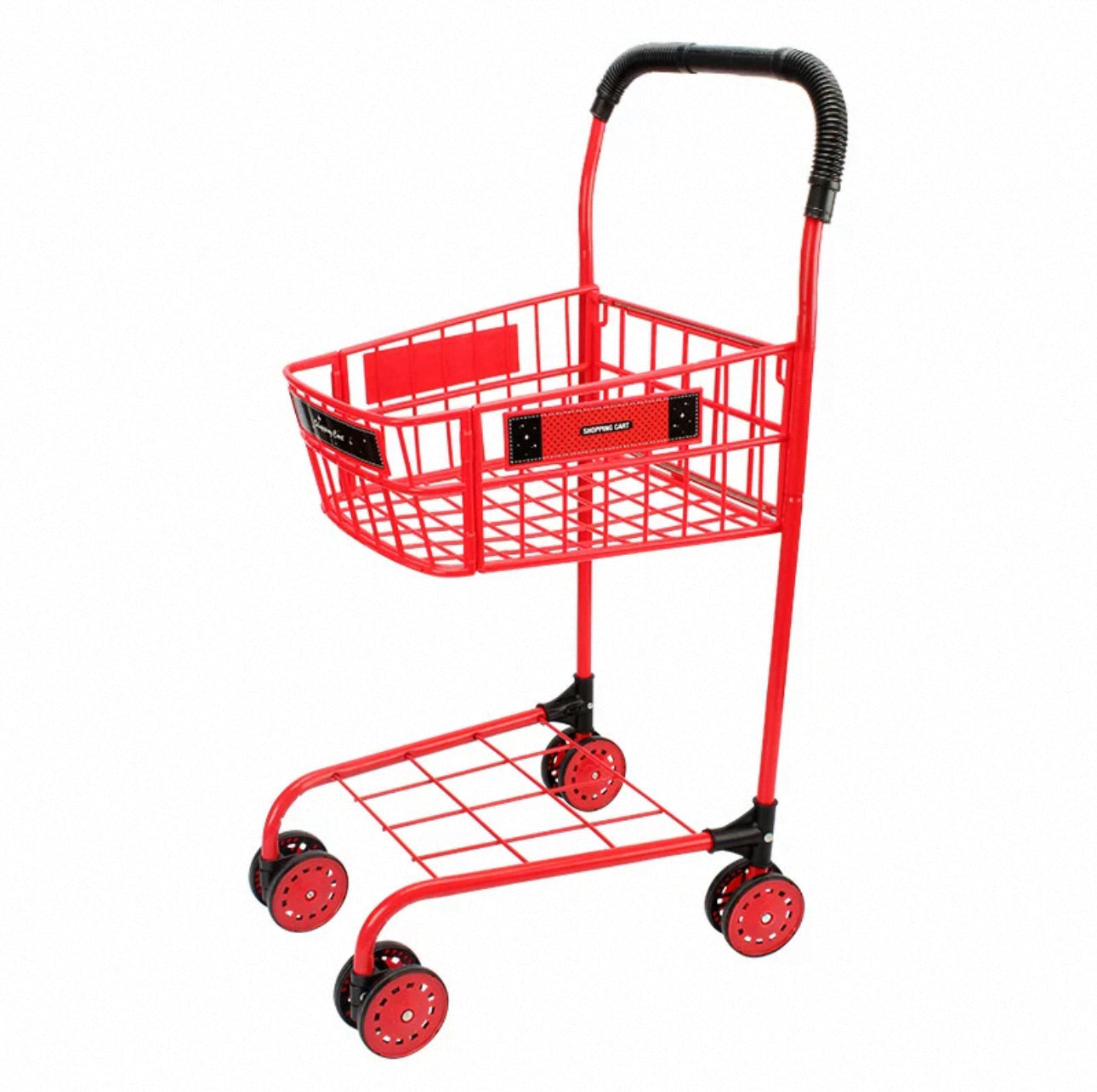 Kids Metal Shopping Trolley with Toys – Perfect for pretend play! Durable metal frame, smooth wheels & spacious basket. Great toy for toddlers and kids aged 3+. Ideal for role play, shopping games & early learning fun