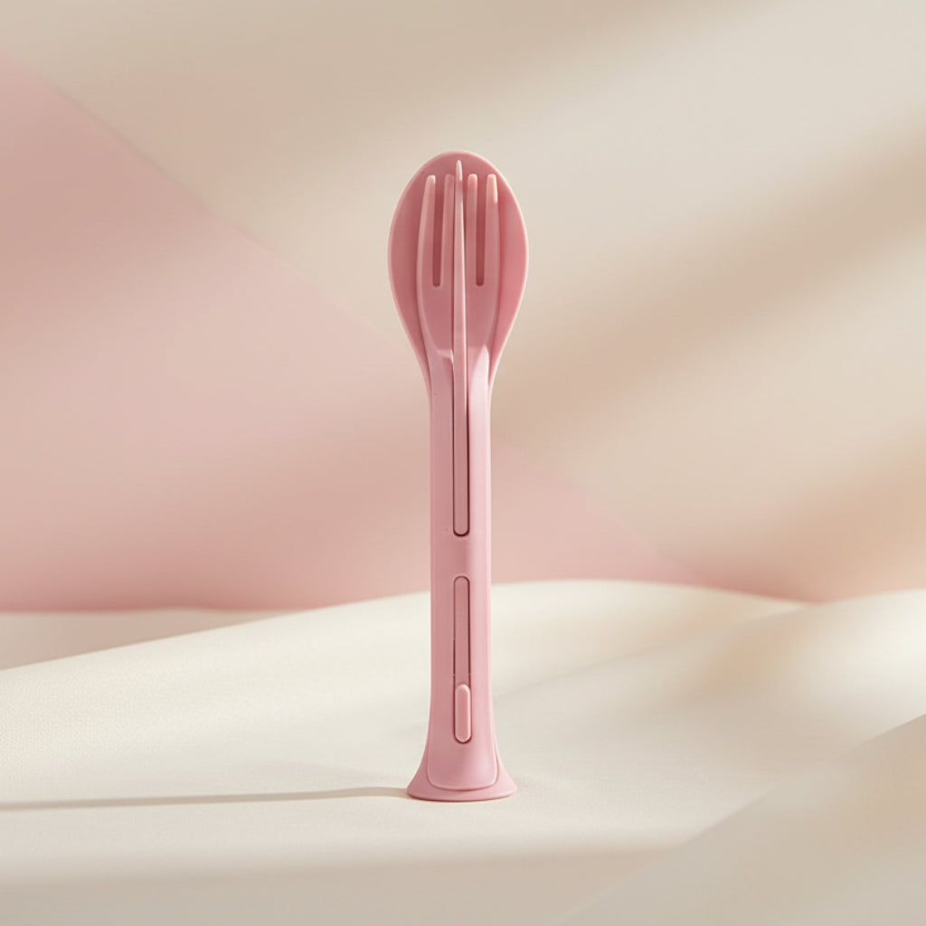 Wheat Straw Dinnerware 2 ps Set – Eco-Friendly 3-in-1 Fork, Spoon & Knife Utensils