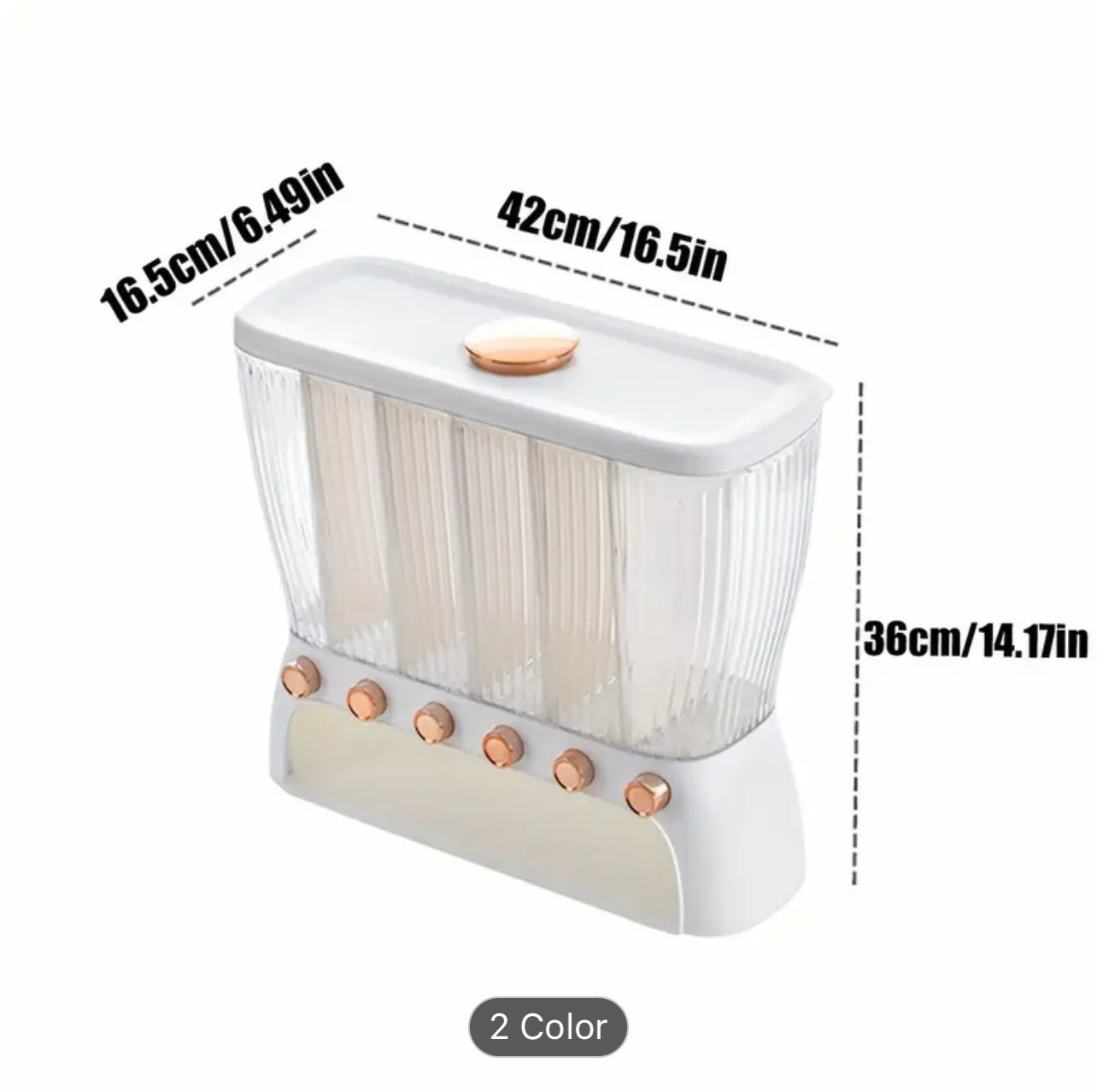 Categorized Rice Container, Anti-Moth Moisture-Proof Box, Durable Rice Storage Organizer for Pantry or Kitchen Use