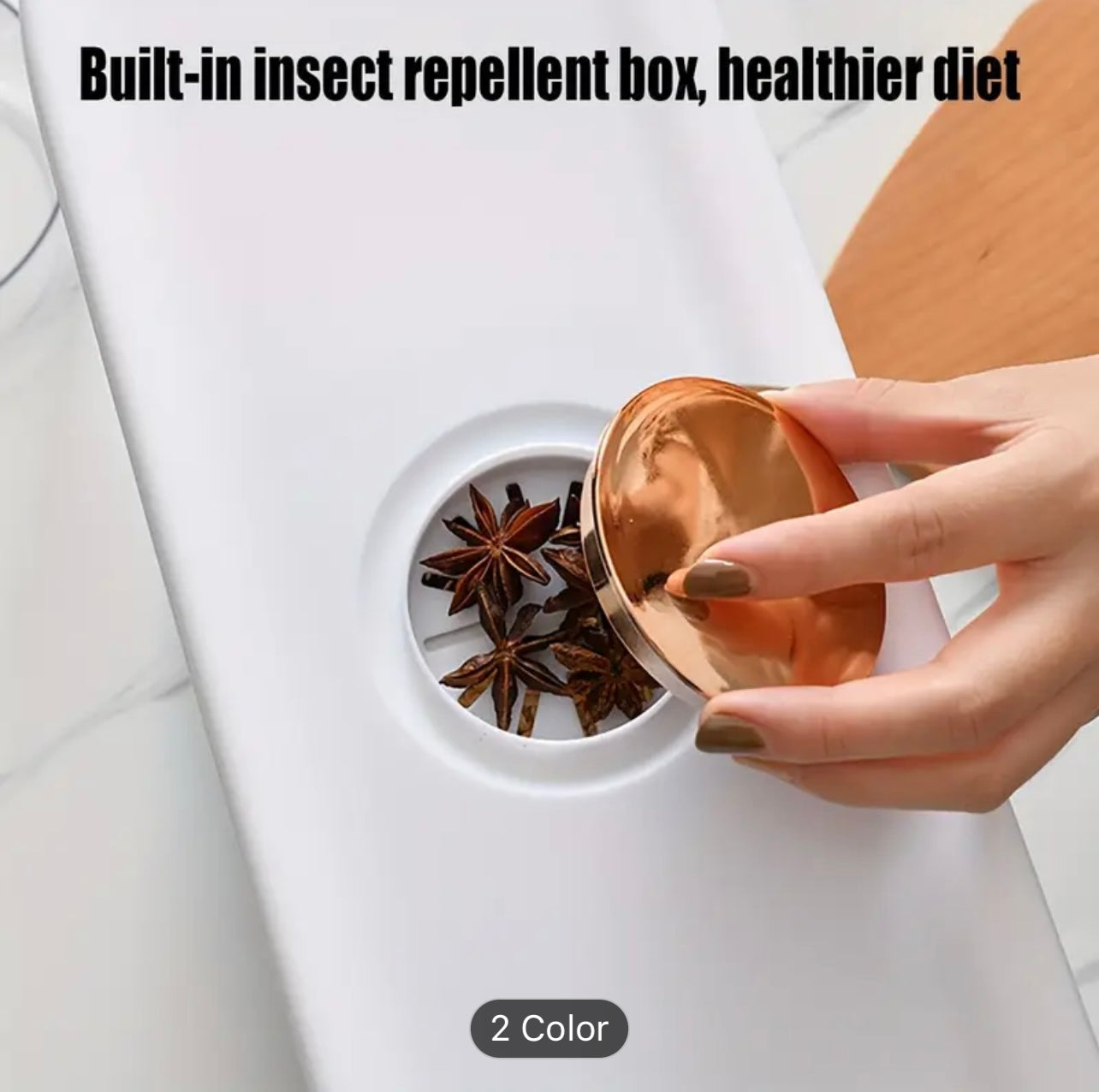 Categorized Rice Container, Anti-Moth Moisture-Proof Box, Durable Rice Storage Organizer for Pantry or Kitchen Use