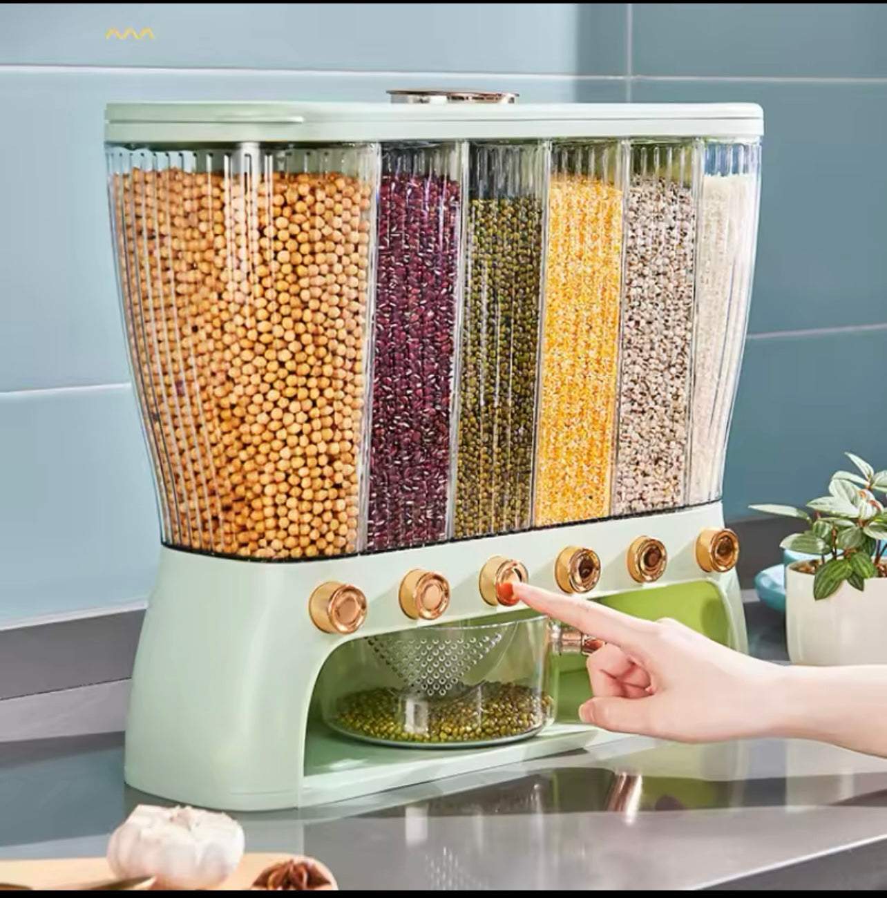 Categorized Rice Container, Anti-Moth Moisture-Proof Box, Durable Rice Storage Organizer for Pantry or Kitchen Use