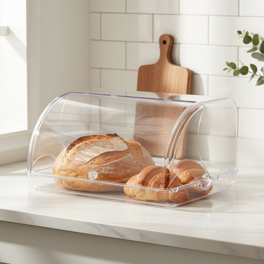 Cake & Food Storage Container with Lid – Multipurpose Desktop Storage Box