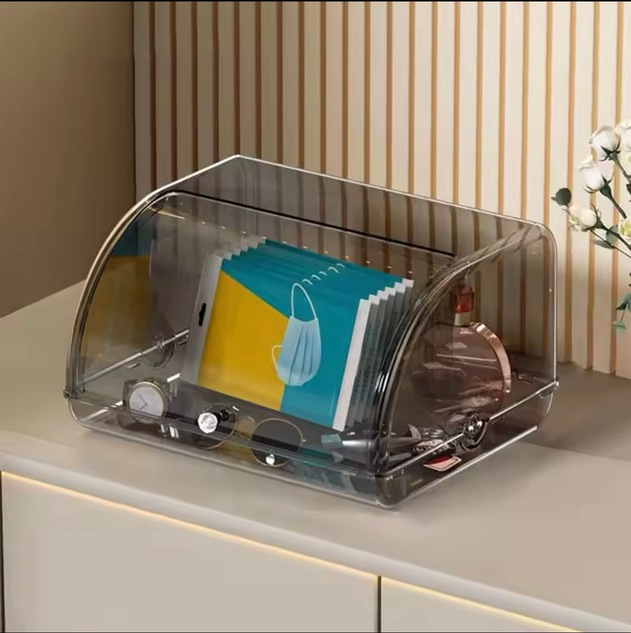Cake Storage Container Food Container With Lid Cosmetic Display Case Desktop Storage Box For Homemade Bread Bakery Loaf