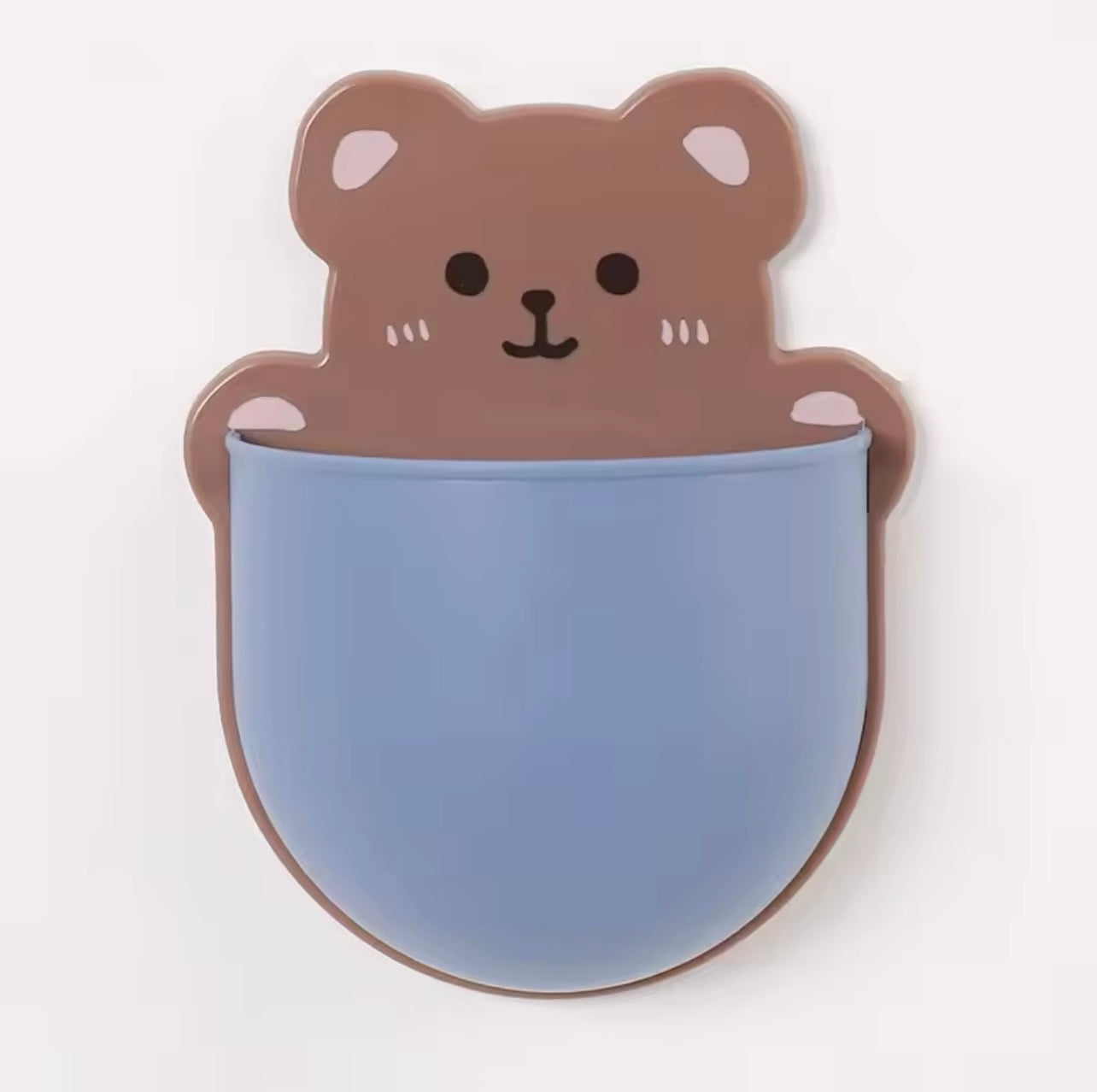 Mobile Phone Storage Shelf No Trace Wall Hanging Kitchen Storage Rack Bedroom Space-saving Wall-mounted Mobile Phone and Remote Control Adhesive Bracket - Fashionable Duck Rabbit, with Pen Slot Storage Box, Very Suitable for Home and Office