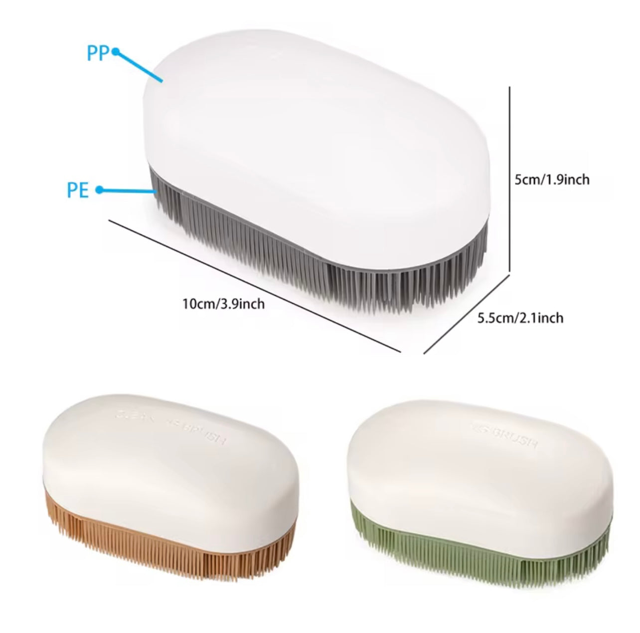 1pc PE Material Cleaning Brush, Durable and Non-shedding, Soft Bristles that Won't Damage Clothes, Suitable for Shoe Brushing, Bathroom Cleaning and Various Home Cleaning