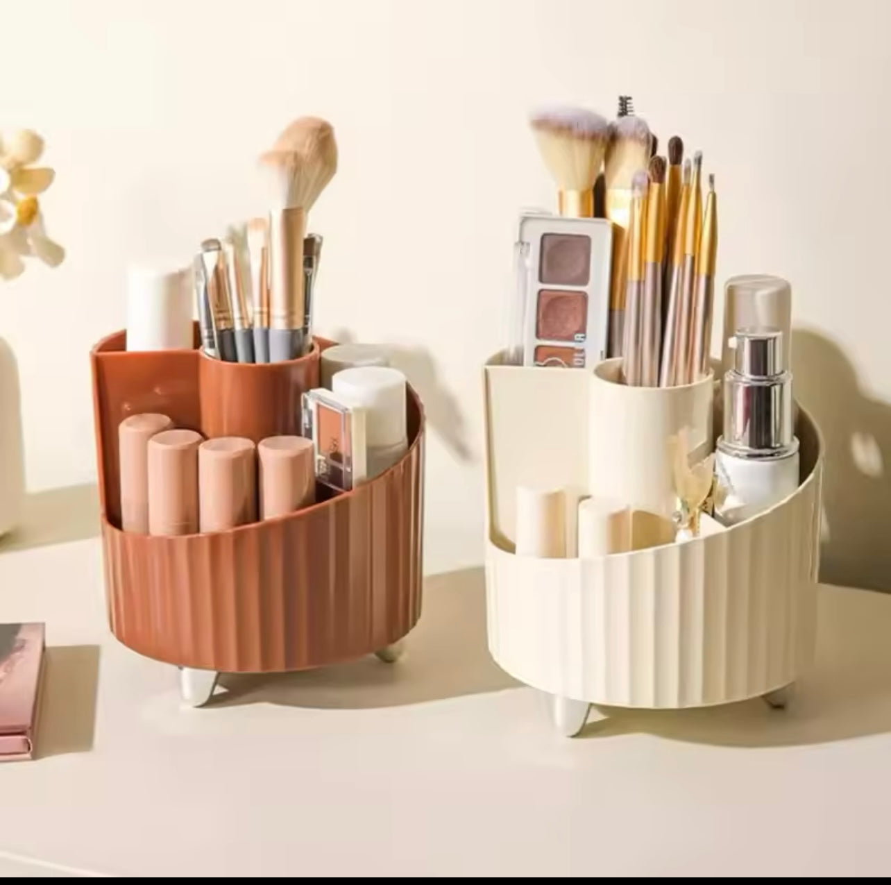 Makeup Brushes Holder Organizer Multi-Functional Desk Storage Cosmetics Storage For Vanity Desktop Bathroom