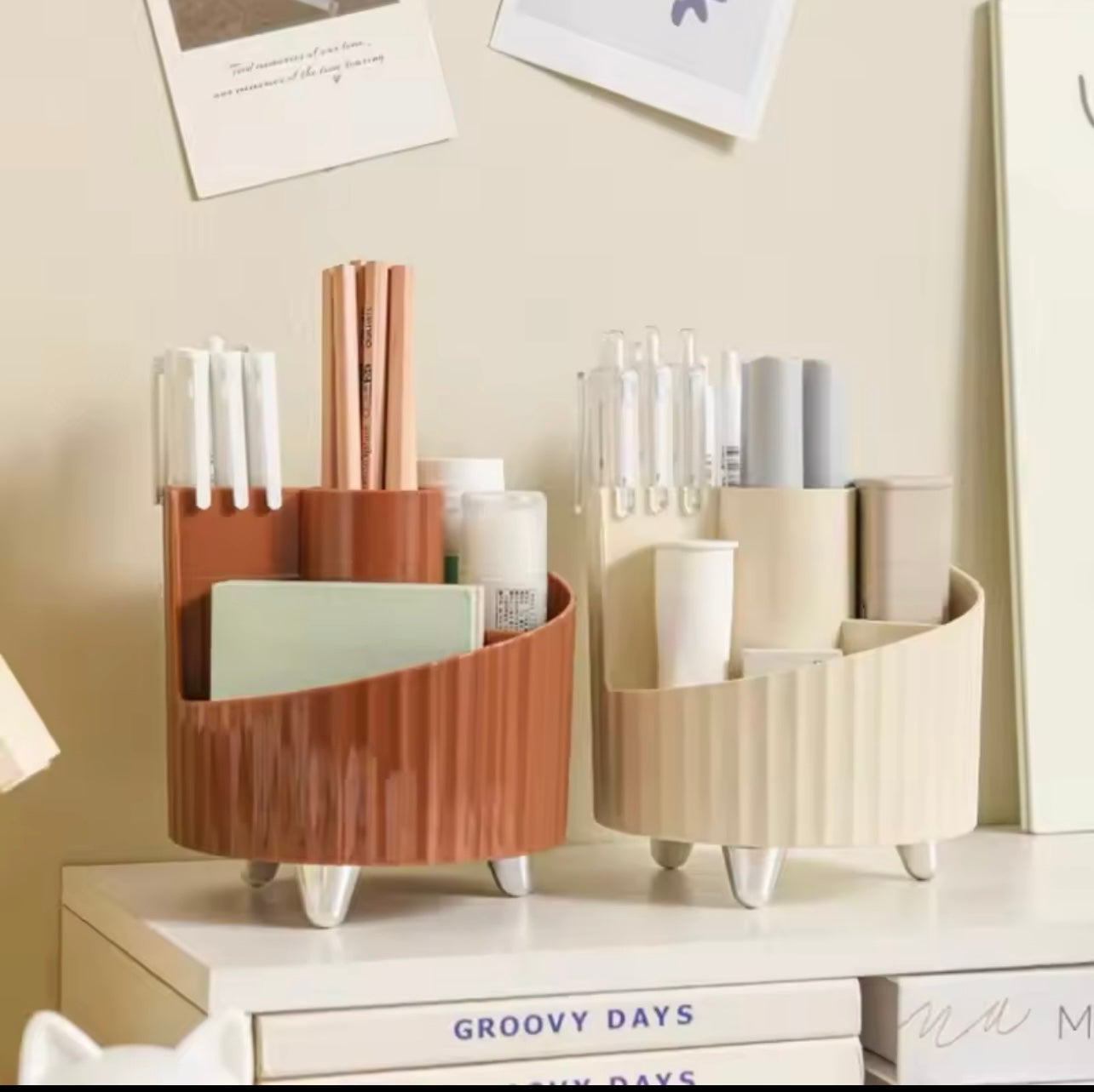 Makeup Brushes Holder Organizer Multi-Functional Desk Storage Cosmetics Storage For Vanity Desktop Bathroom