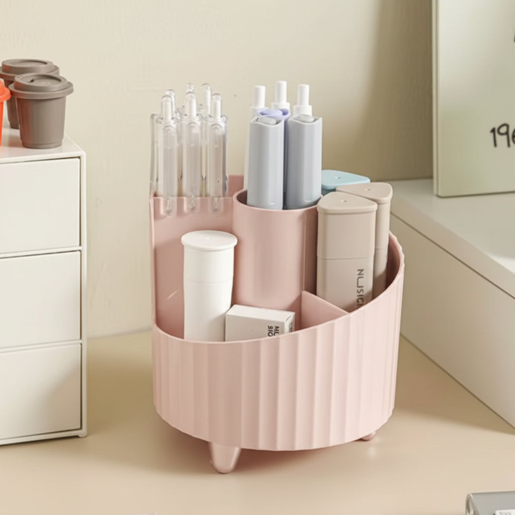 Makeup Brushes Holder Organizer Multi-Functional Desk Storage Cosmetics Storage For Vanity Desktop Bathroom