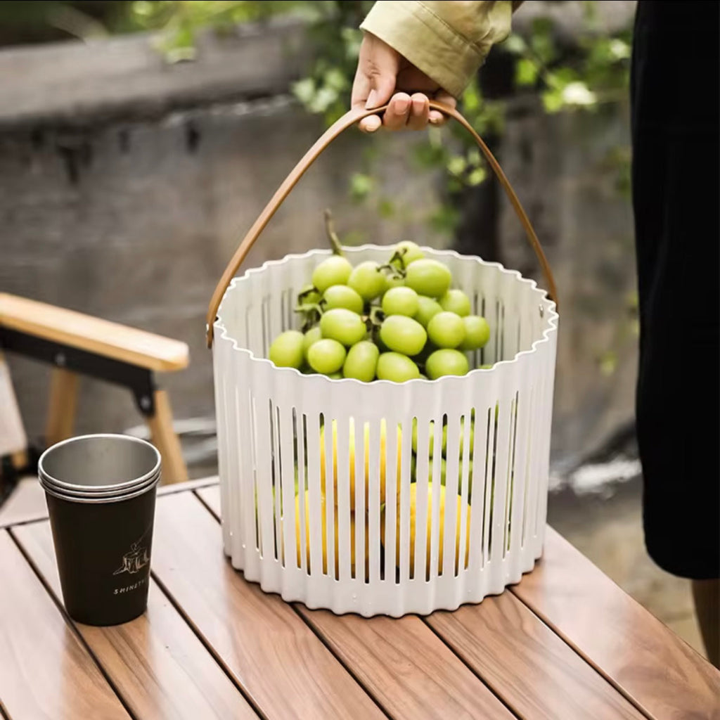 Storage Basket Outdoor Spring Outing Picnic Basket Bento Food Storage Small Carrying Basket