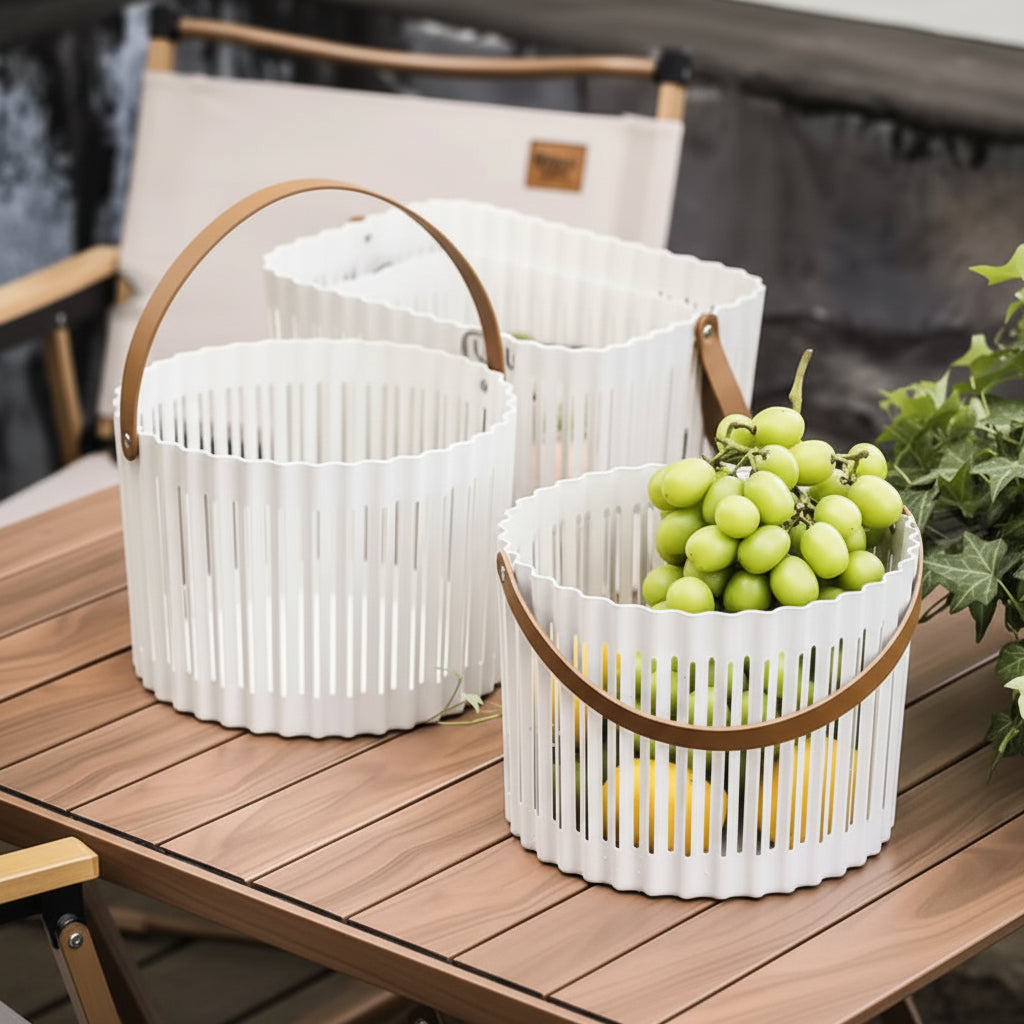 Storage Basket Outdoor Spring Outing Picnic Basket Bento Food Storage Small Carrying Basket