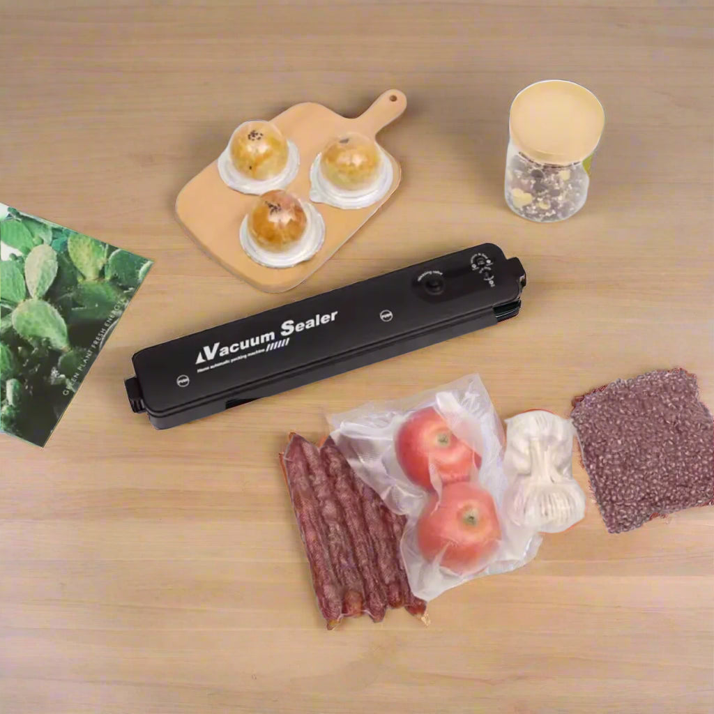 Vacuum Sealer, Food Vacuum Sealer, Vacuum Sealing Machine with Freshness Bags, Automatic Air-Sealing System for Food Storage, 2-in-1 Vacuum and Heat Sealing.