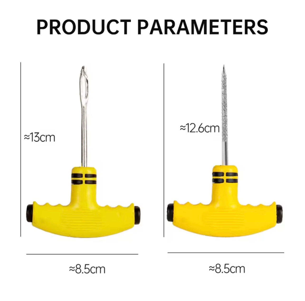 Complete tire repair tool set with glue, including a variety of practical tools, can effectively repair tire damage!Uncharged Power Mode, for Car, Truck, RV, Flat Tubeless Tire Puncture, with Studding Plug Tool, Vacuum Film Rubber Nail