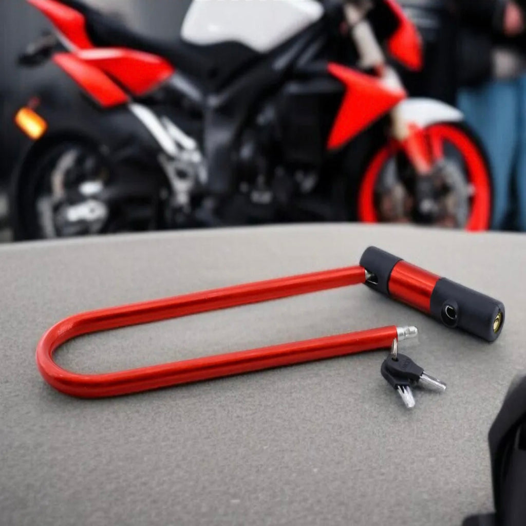 Anti Theft Convenient Motorcycle Accessories Security Lock Reinforced With Key Anti Theft Lock U-shaped Bicycle Motorbike Lock