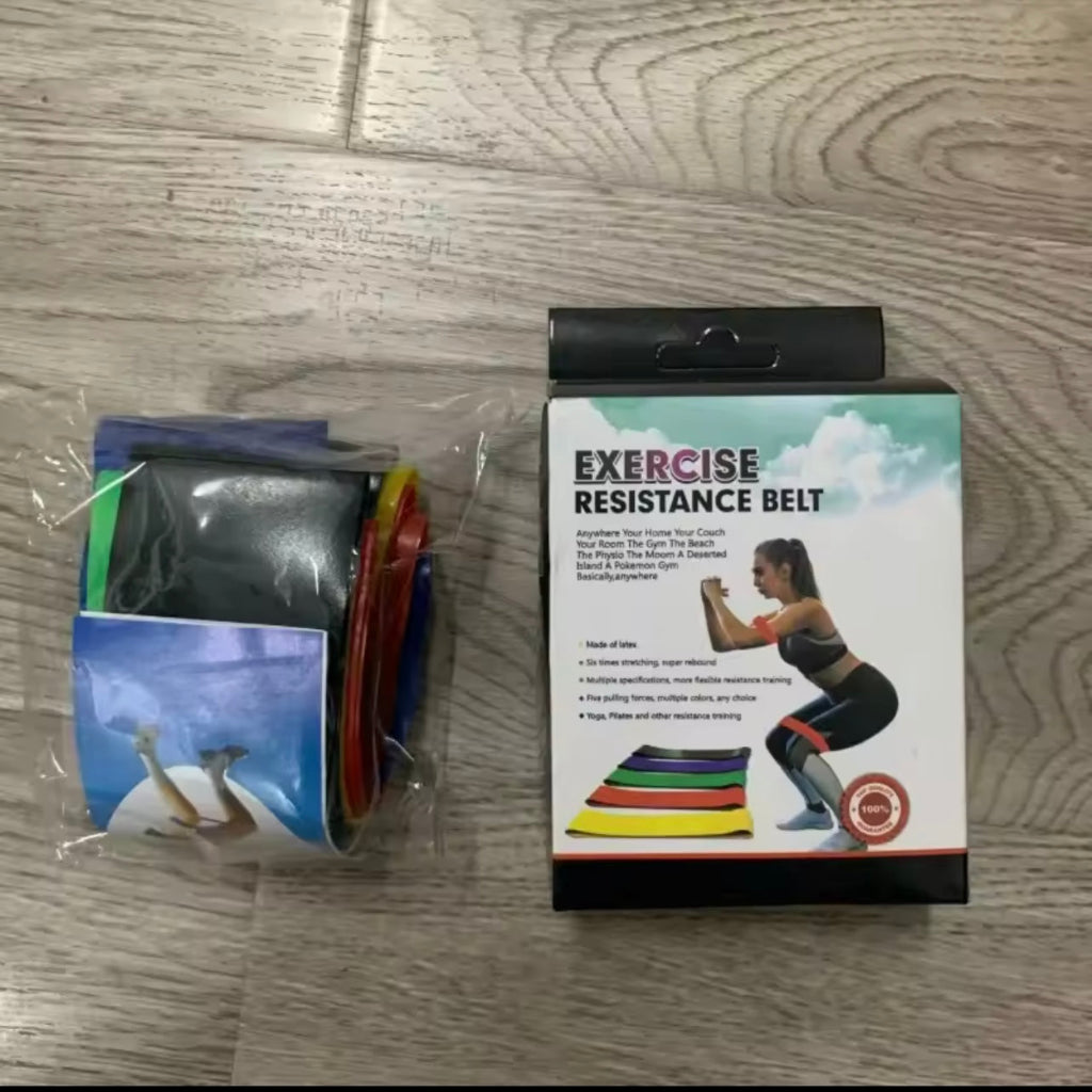 نطاقات مقاومة 5pcs ، وأشرطة التدريب على العضلات ، وحلقات ممارسة الرجال والنساء ، وفرقة تمتد الذراع ، وحزام اللياقة البدنية الكامل للجسم