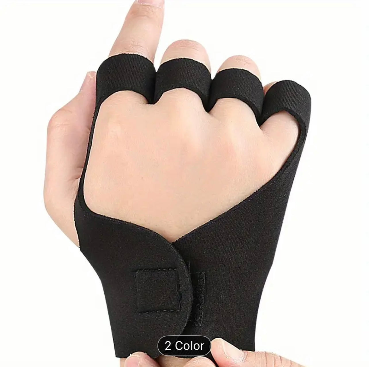 1 Pair of Blue & Black Non-Slip, Breathable Fingerless Palm Protectors - Ideal for Fitness, Outdoor Activities, Cycling, Basketball, Weightlifting, Gym Equipment | Rubber Material