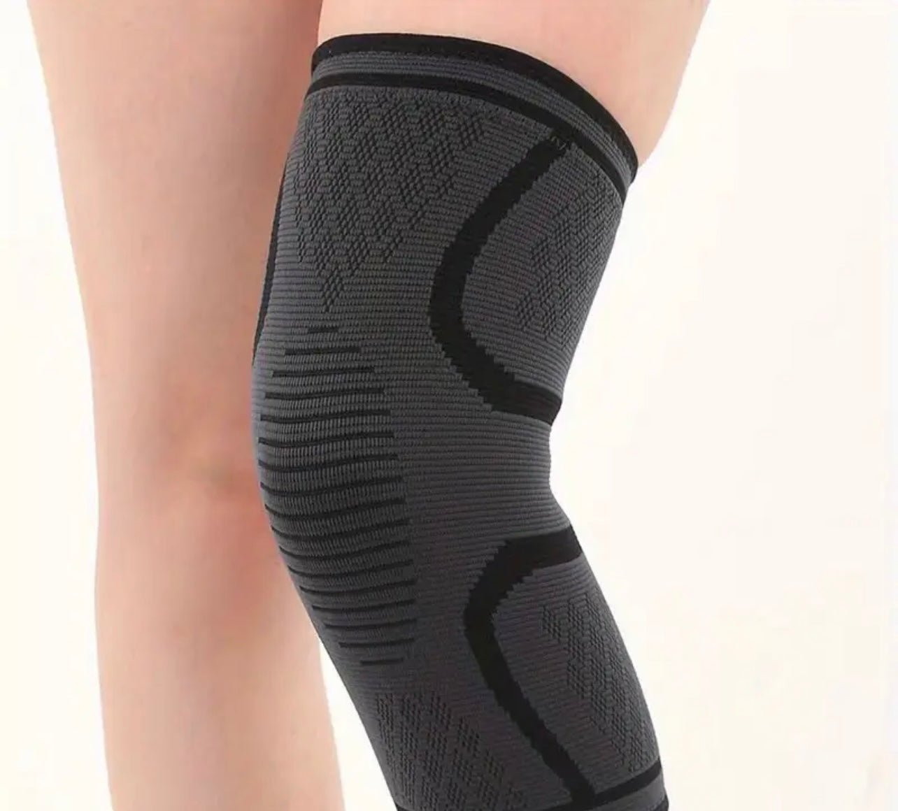 1pc Adjustable Knee Brace Compression Sleeve & Injury, Breathable Fabric, Flexible Support for Active Lifestyles, Available in Black with Colorful Accents or Green/Gray - Hand Wash Only, Knee Compression Sleeve