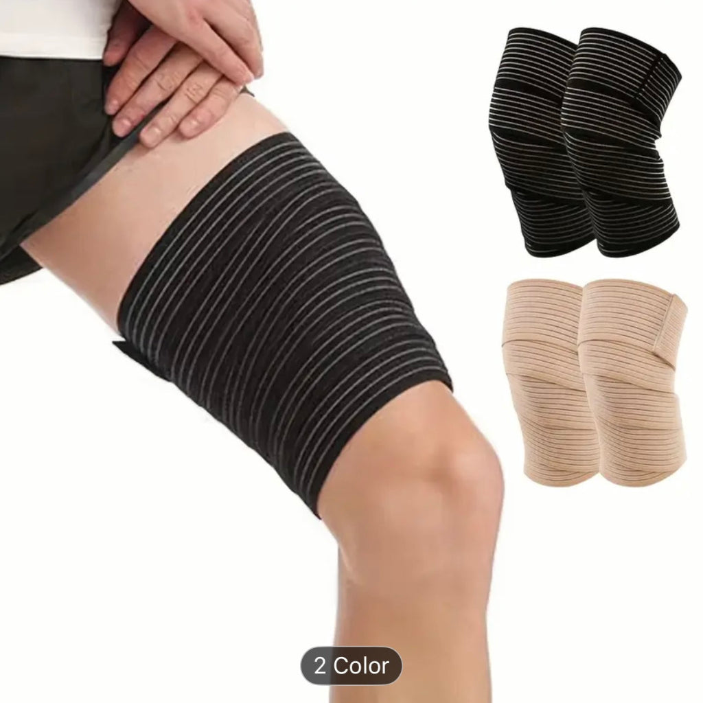 2pcs ، وسادات الركبة المرنة الطويلة ، ووسادات ركبة ضمادة ضغط قابلة للتعديل ، مناسبة للفخذين ، العجول ، الركبتين ، المرفقين ، الكاحلين ، الأسود ، البيج ، حجم واحد يناسب الجميع ..