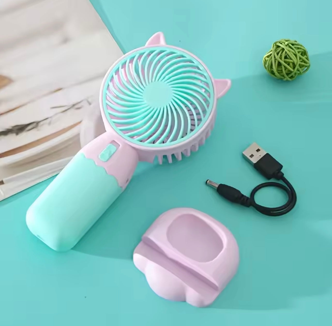Mini Portable Fan ، USB القابلة لإعادة الشحن المشجعين ، مروحة محمولة ، ورموش الماكياج الصغيرة ، للمكتب ، في الهواء الطلق ، السفر ، التخييم