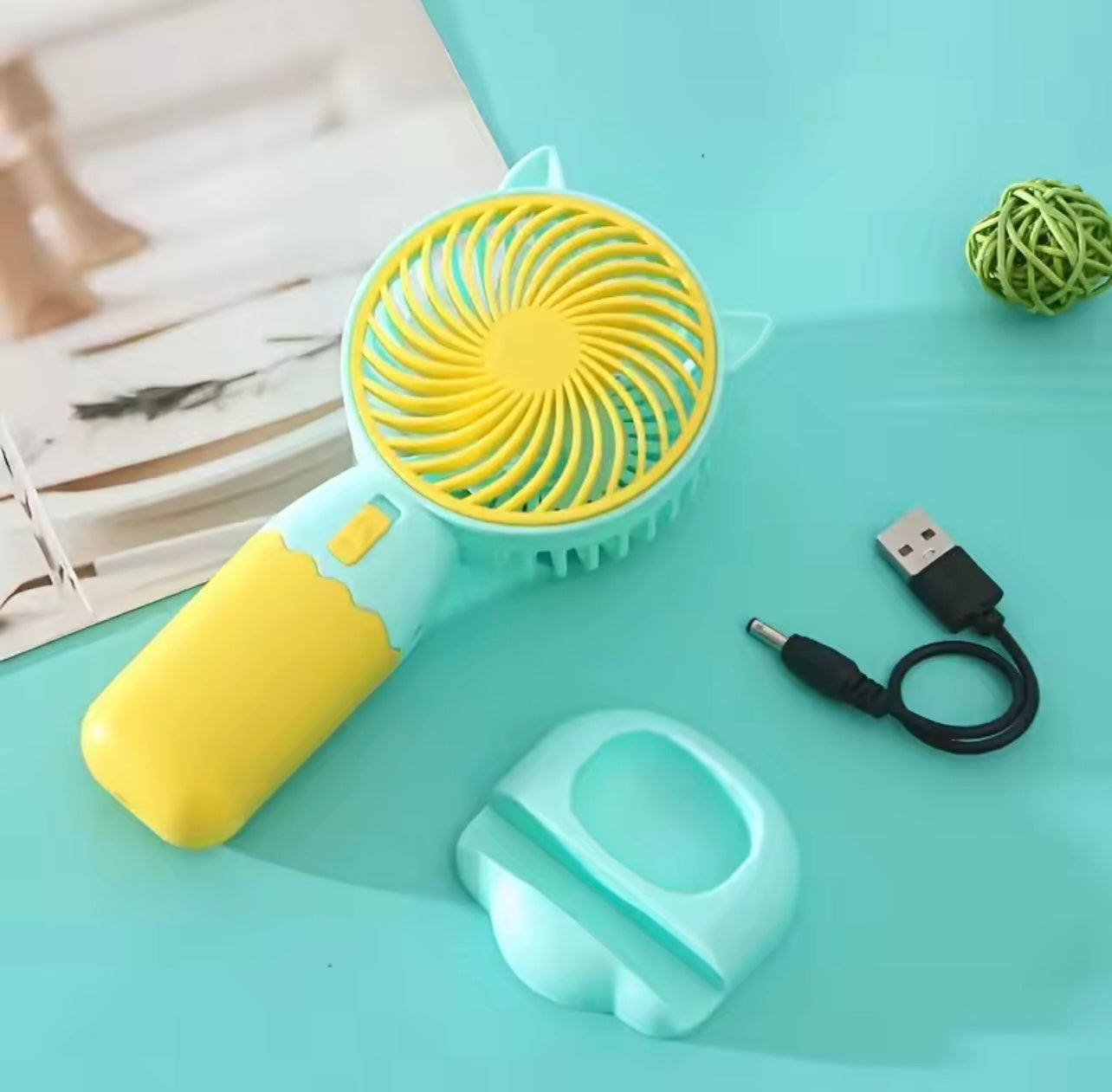 Mini Portable Fan ، USB القابلة لإعادة الشحن المشجعين ، مروحة محمولة ، ورموش الماكياج الصغيرة ، للمكتب ، في الهواء الطلق ، السفر ، التخييم