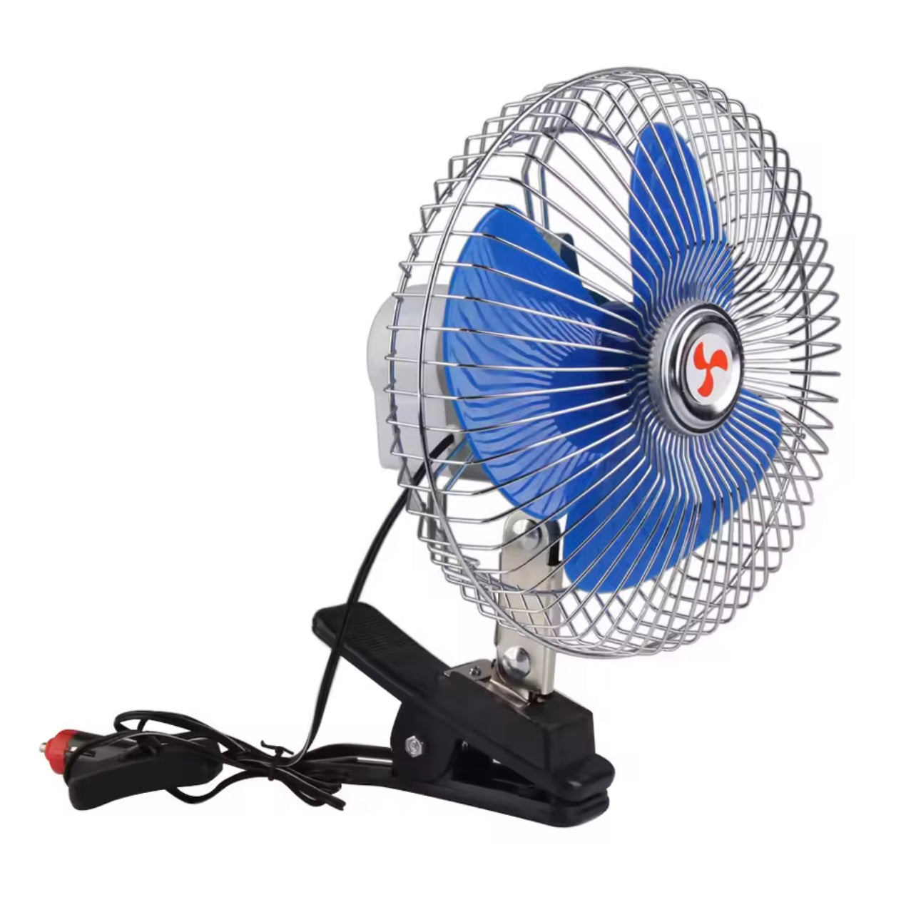 12V/24V Car Clip-on Fan High Airflow Cooling Mini Fan For Vehicles, Adjustable Quiet & Detachable Design Universal Cabin Mou P6V9